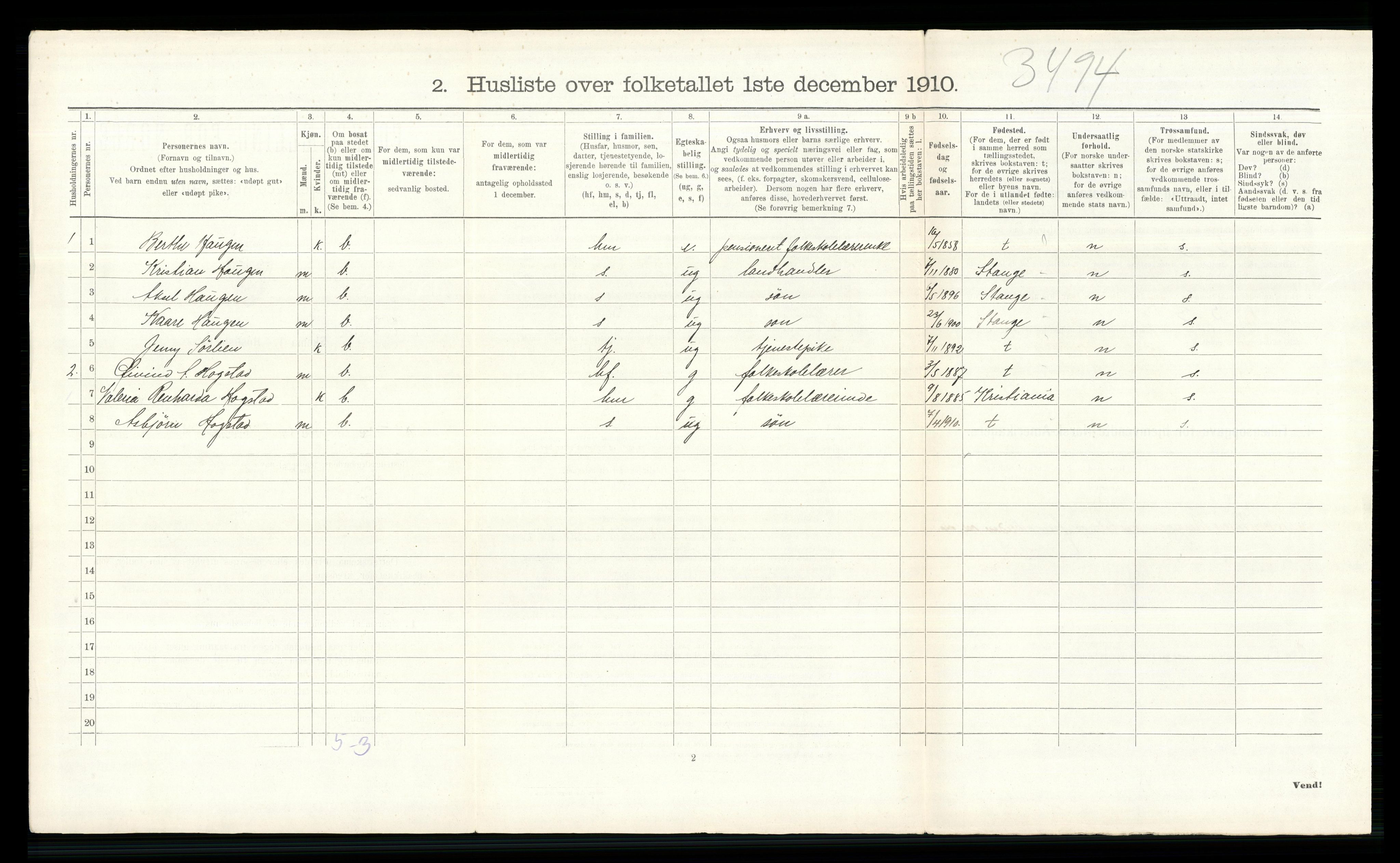 RA, 1910 census for Ringsaker, 1910, p. 928