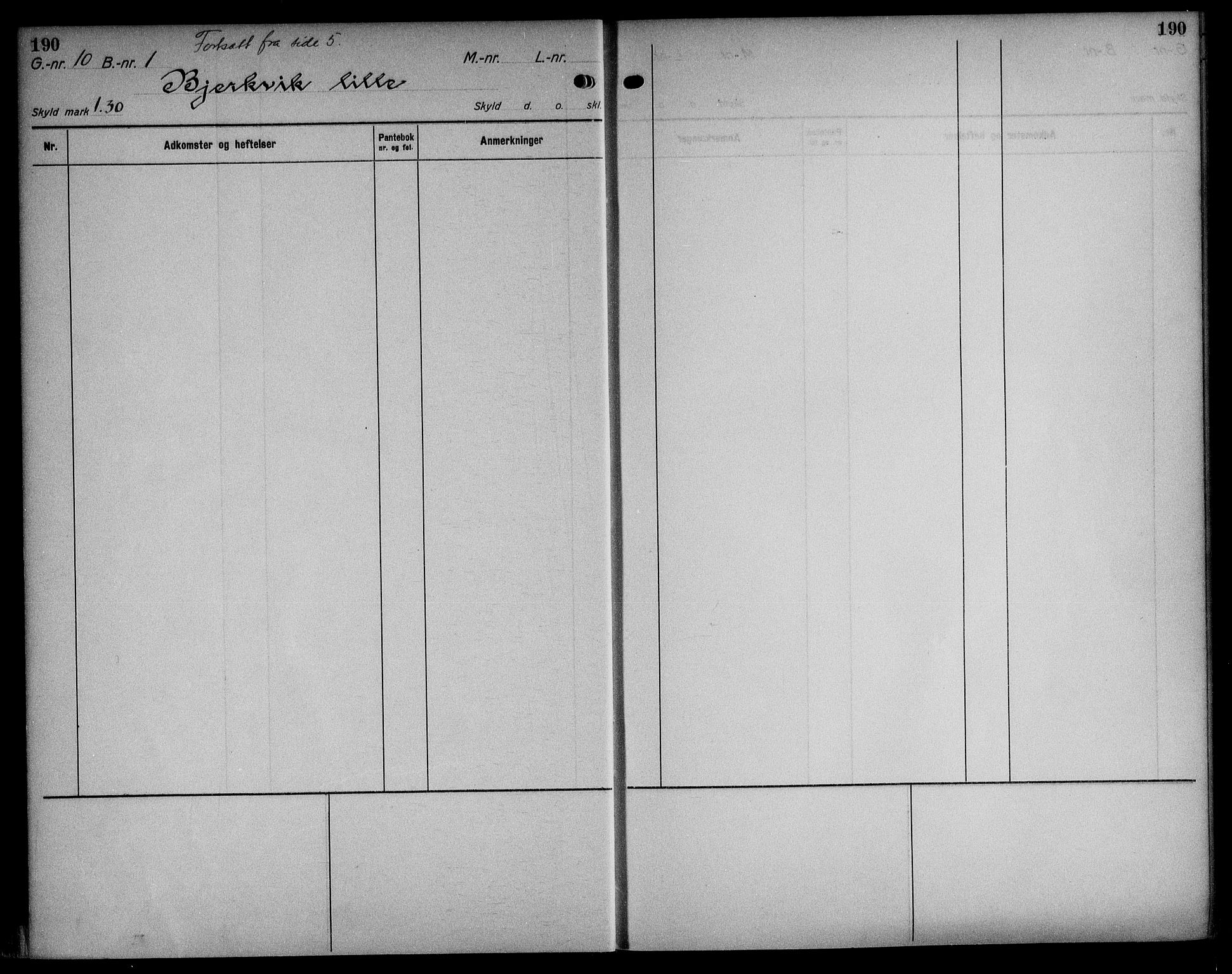 Steigen og Ofoten sorenskriveri, AV/SAT-A-0030/1/2/2A/L0029: Mortgage register no. 29, 1912-1954, p. 190