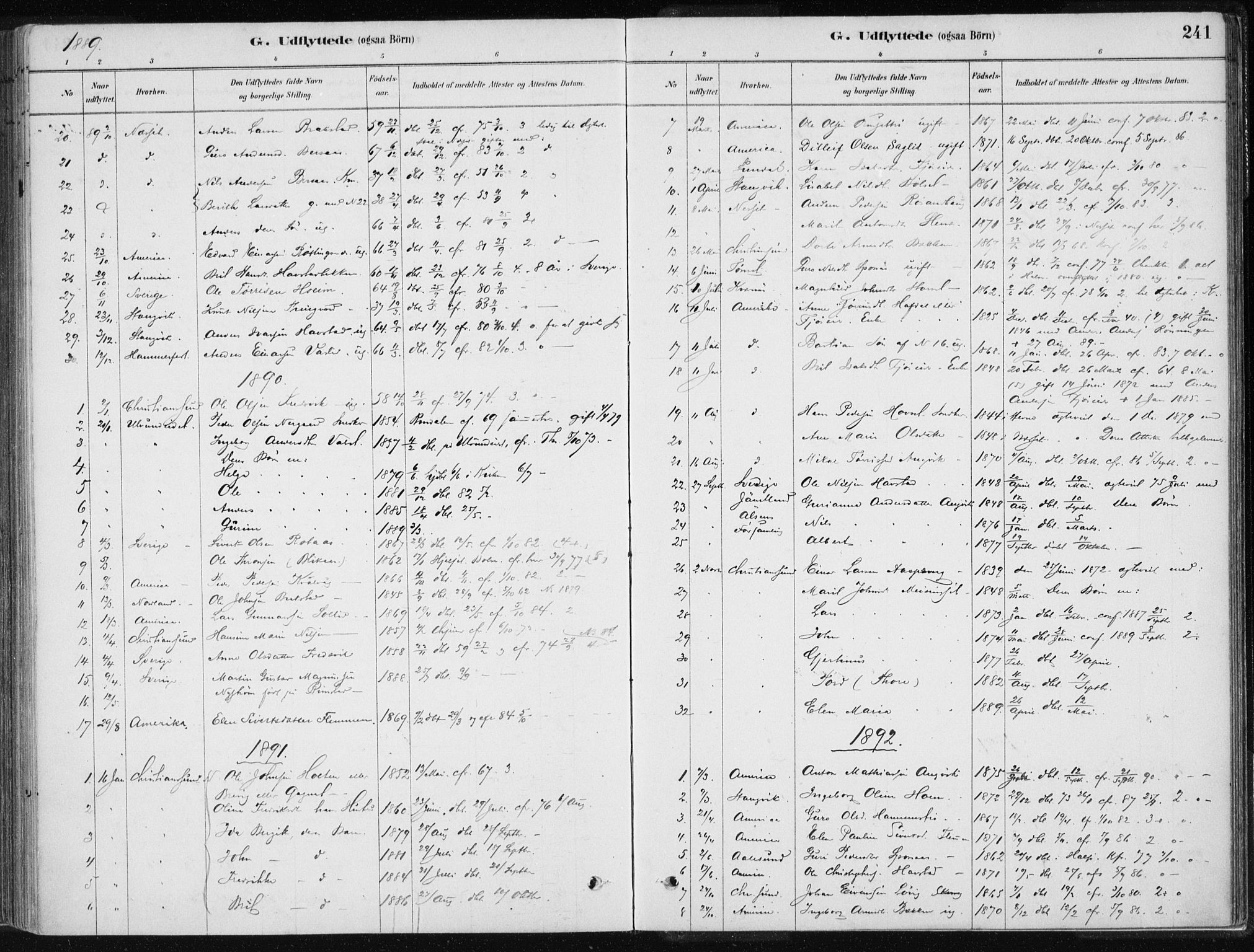 Ministerialprotokoller, klokkerbøker og fødselsregistre - Møre og Romsdal, SAT/A-1454/586/L0987: Parish register (official) no. 586A13, 1879-1892, p. 241