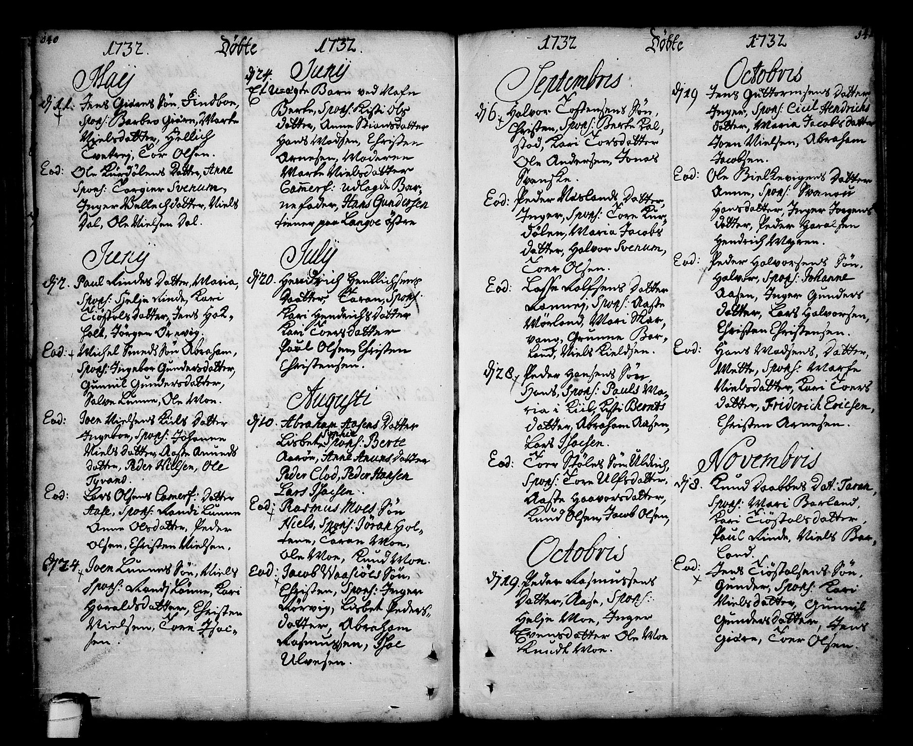 Sannidal kirkebøker, AV/SAKO-A-296/F/Fa/L0001: Parish register (official) no. 1, 1702-1766, p. 140-141