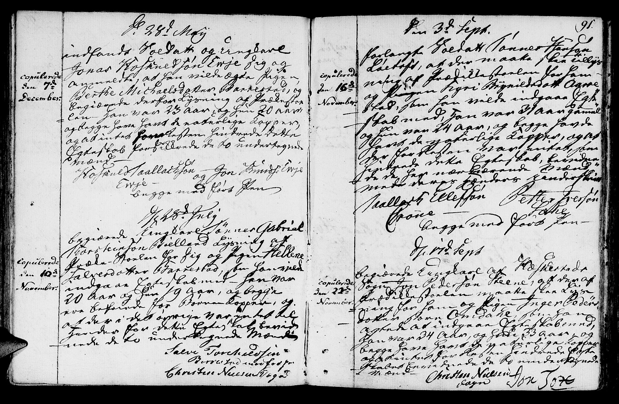 Sokndal sokneprestkontor, AV/SAST-A-101808: Parish register (official) no. A 5, 1806-1826, p. 91