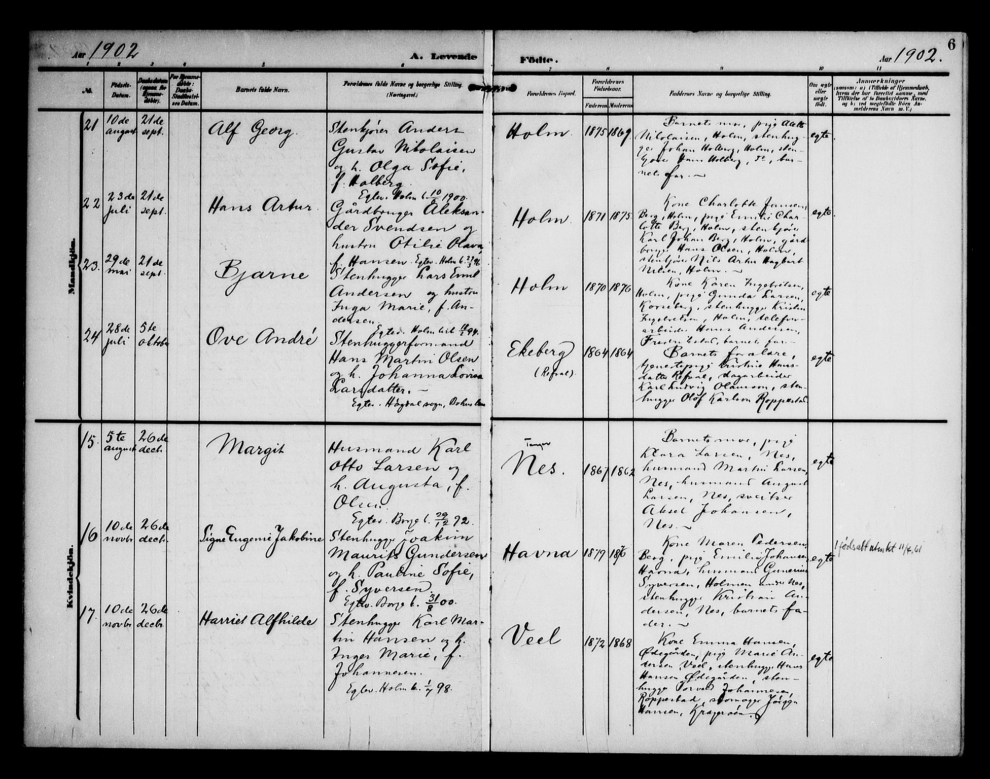Borge prestekontor Kirkebøker, AV/SAO-A-10903/F/Fb/L0004: Parish register (official) no. II 4, 1902-1914, p. 6