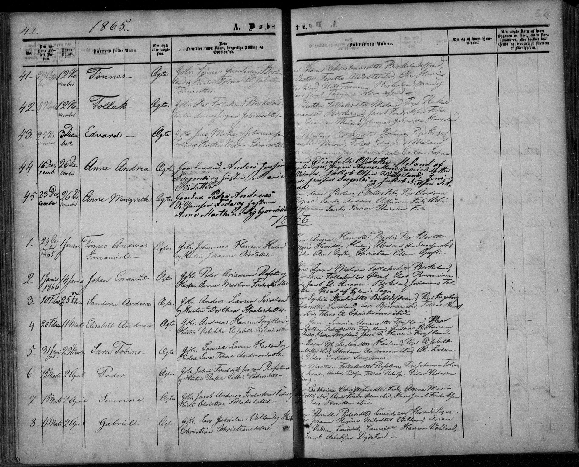 Kvinesdal sokneprestkontor, SAK/1111-0026/F/Fa/Faa/L0002: Parish register (official) no. A 2, 1850-1876, p. 52