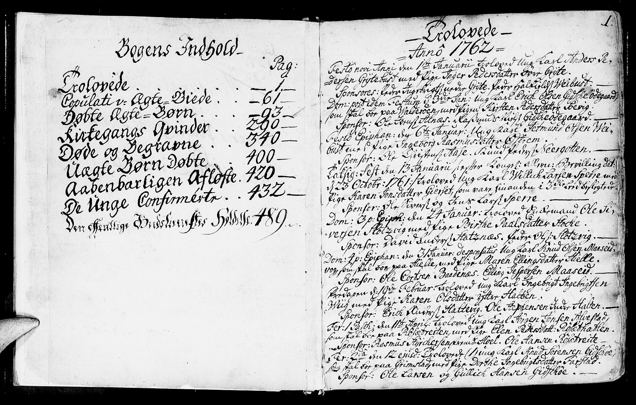 Ministerialprotokoller, klokkerbøker og fødselsregistre - Møre og Romsdal, AV/SAT-A-1454/528/L0392: Parish register (official) no. 528A03, 1762-1800, p. 1