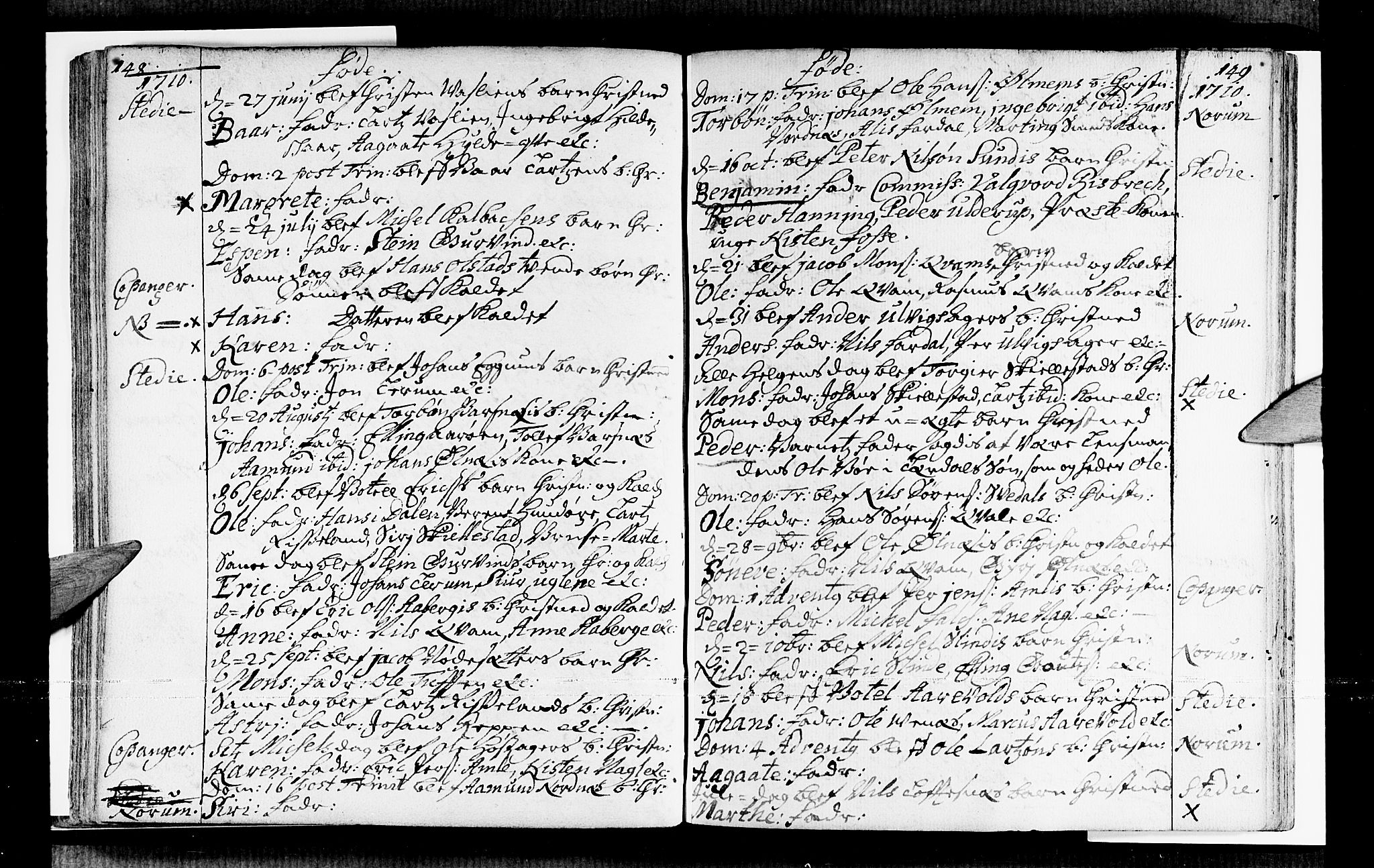 Sogndal sokneprestembete, AV/SAB-A-81301/H/Haa/Haaa/L0001: Parish register (official) no. A 1, 1689-1713, p. 150-151