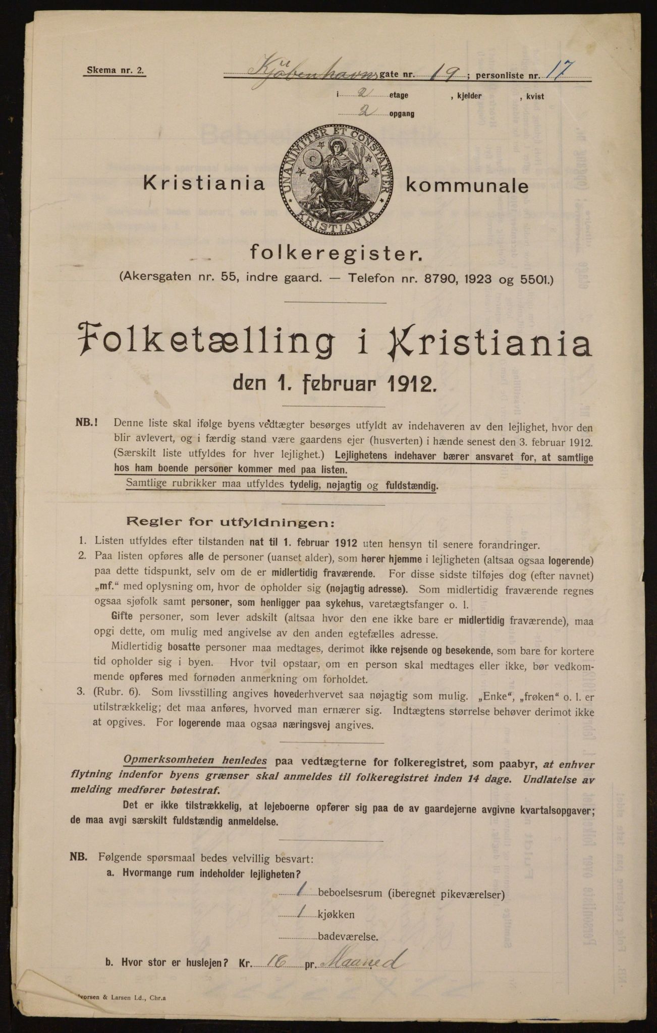 OBA, Municipal Census 1912 for Kristiania, 1912, p. 55550