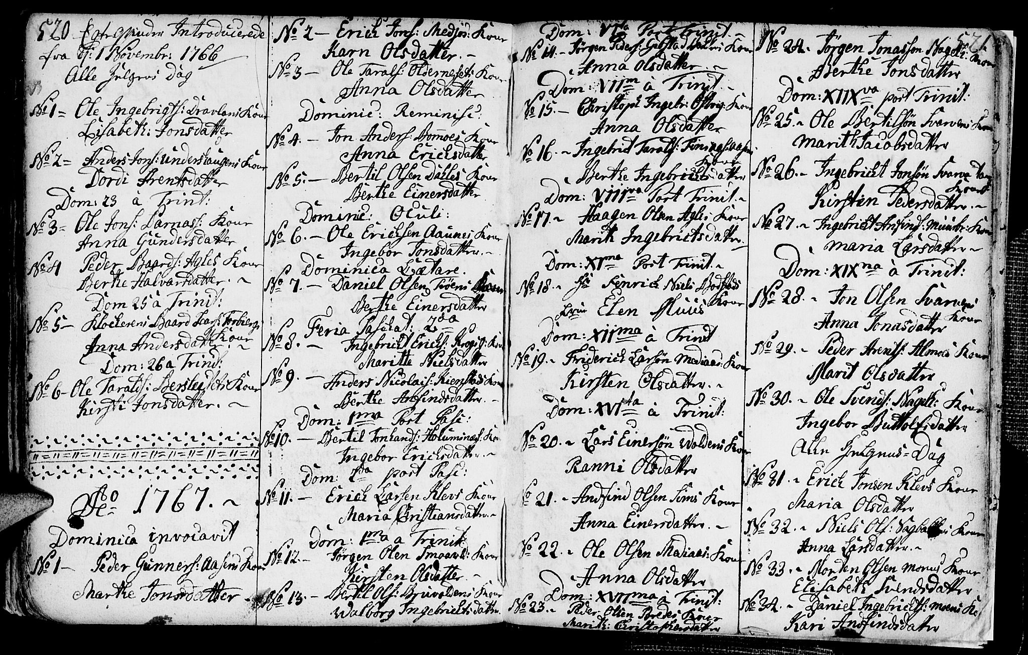 Ministerialprotokoller, klokkerbøker og fødselsregistre - Nord-Trøndelag, SAT/A-1458/749/L0467: Parish register (official) no. 749A01, 1733-1787, p. 520-521
