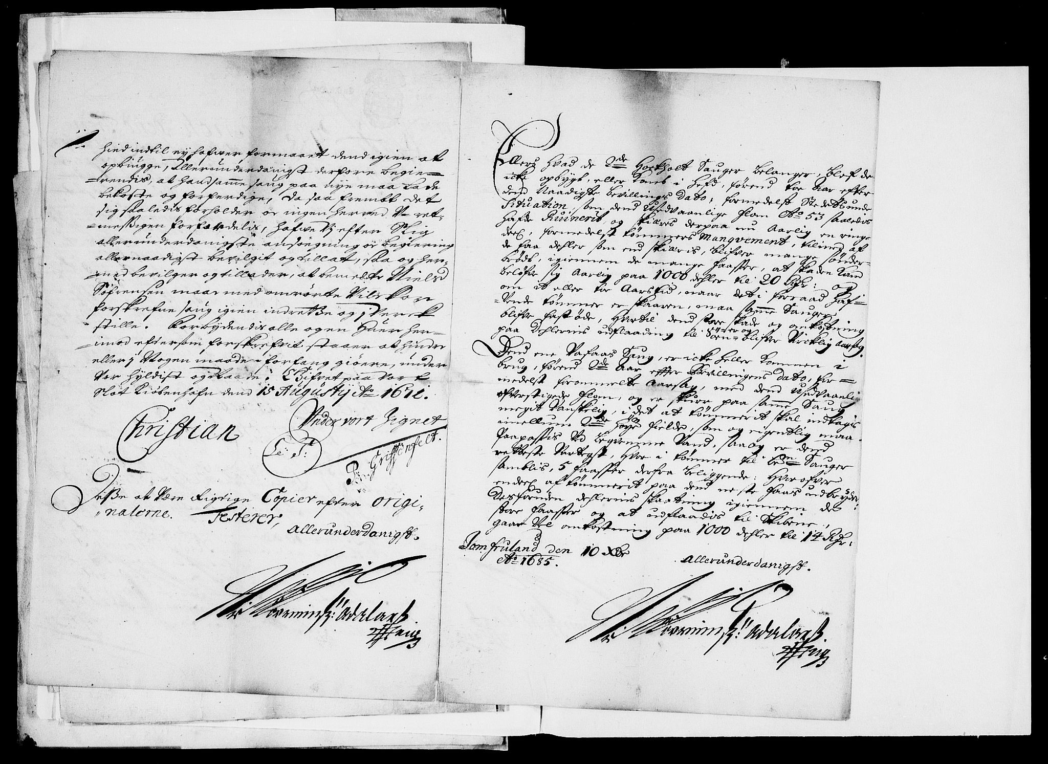 Danske Kanselli, Skapsaker, AV/RA-EA-4061/F/L0069: Skap 14, pakke 341B, 1685-1686, p. 71