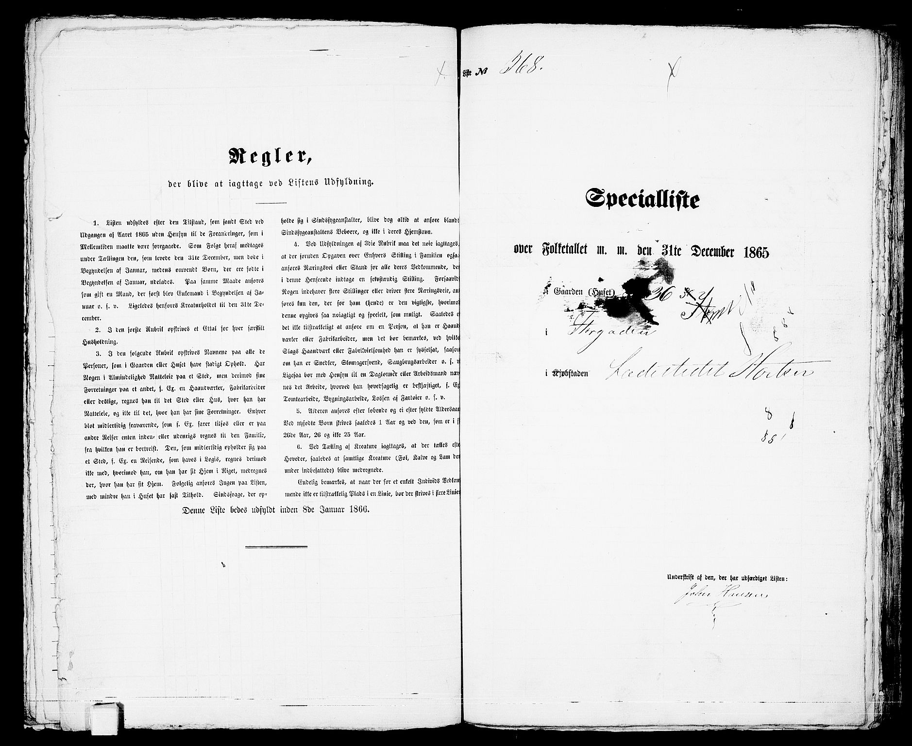 RA, 1865 census for Horten, 1865, p. 772