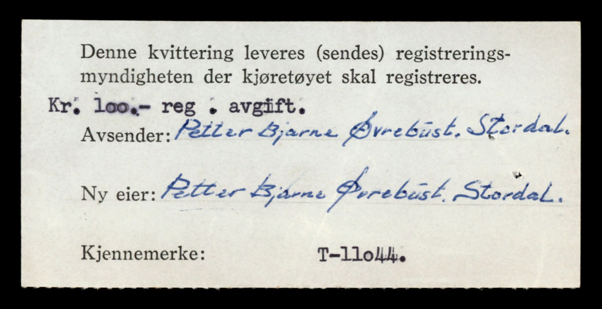 Møre og Romsdal vegkontor - Ålesund trafikkstasjon, AV/SAT-A-4099/F/Fe/L0025: Registreringskort for kjøretøy T 10931 - T 11045, 1927-1998, p. 3097