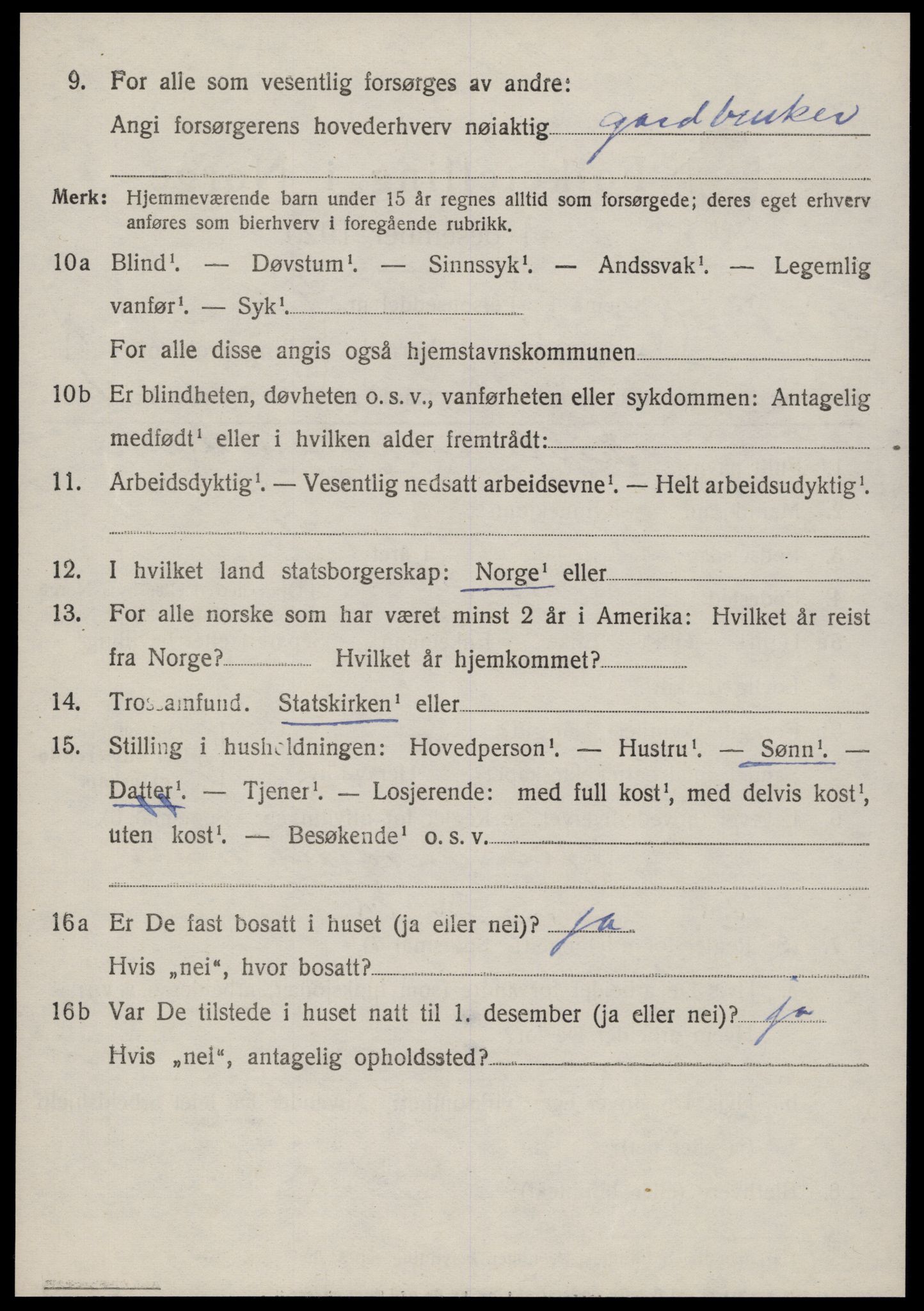 SAT, 1920 census for Bolsøy, 1920, p. 10414