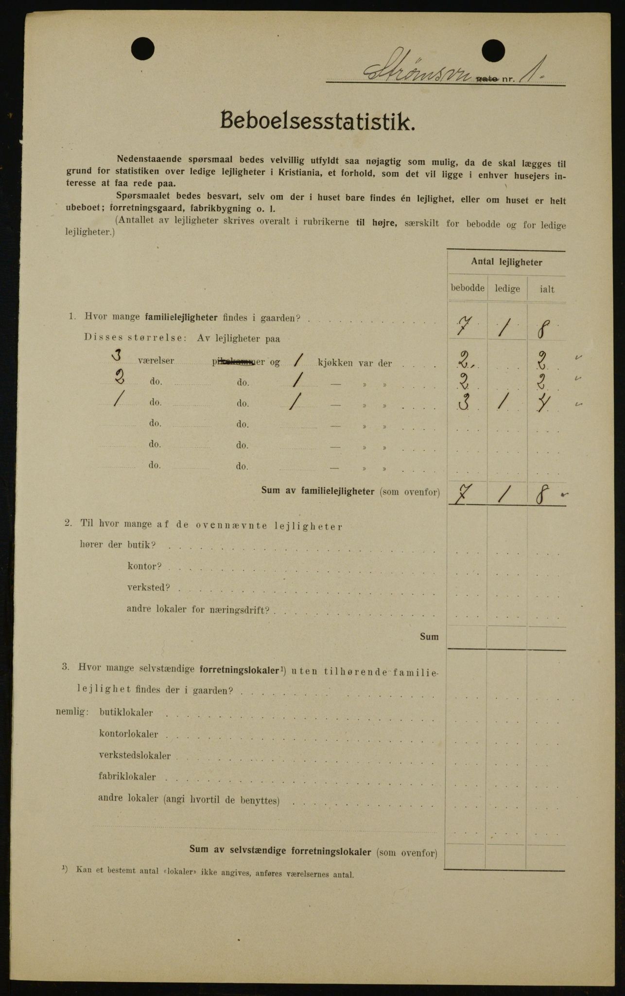 OBA, Municipal Census 1909 for Kristiania, 1909, p. 94066