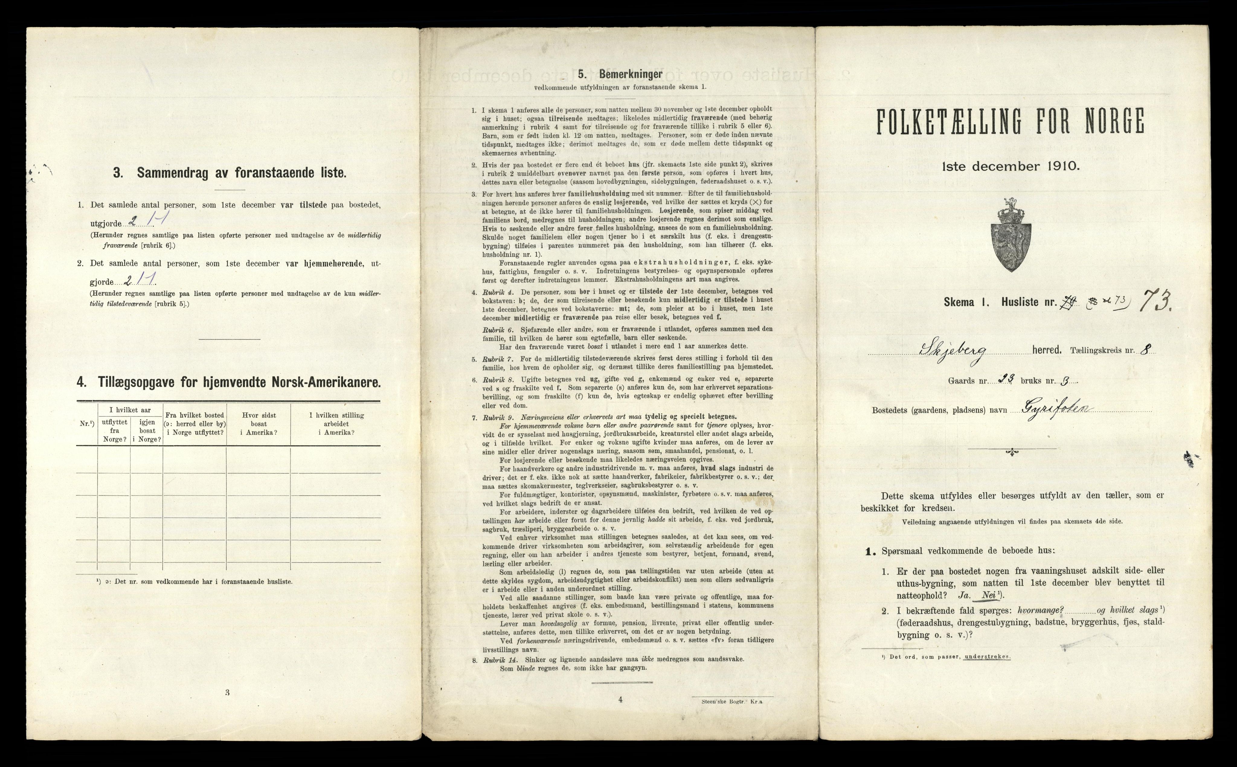 RA, 1910 census for Skjeberg, 1910, p. 1230