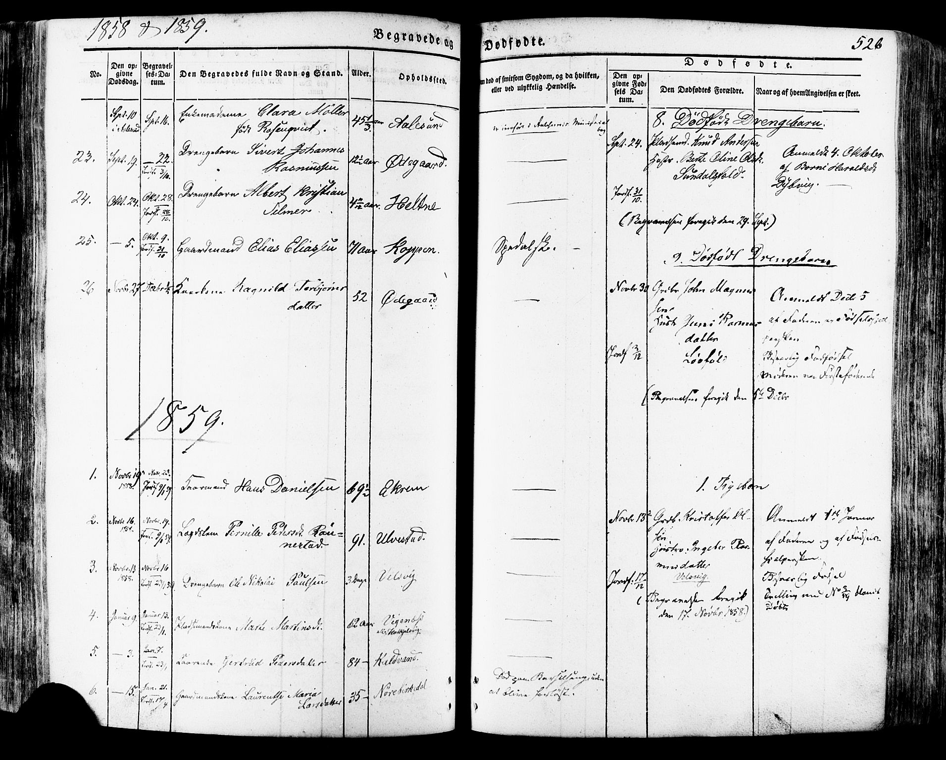 Ministerialprotokoller, klokkerbøker og fødselsregistre - Møre og Romsdal, AV/SAT-A-1454/511/L0140: Parish register (official) no. 511A07, 1851-1878, p. 526