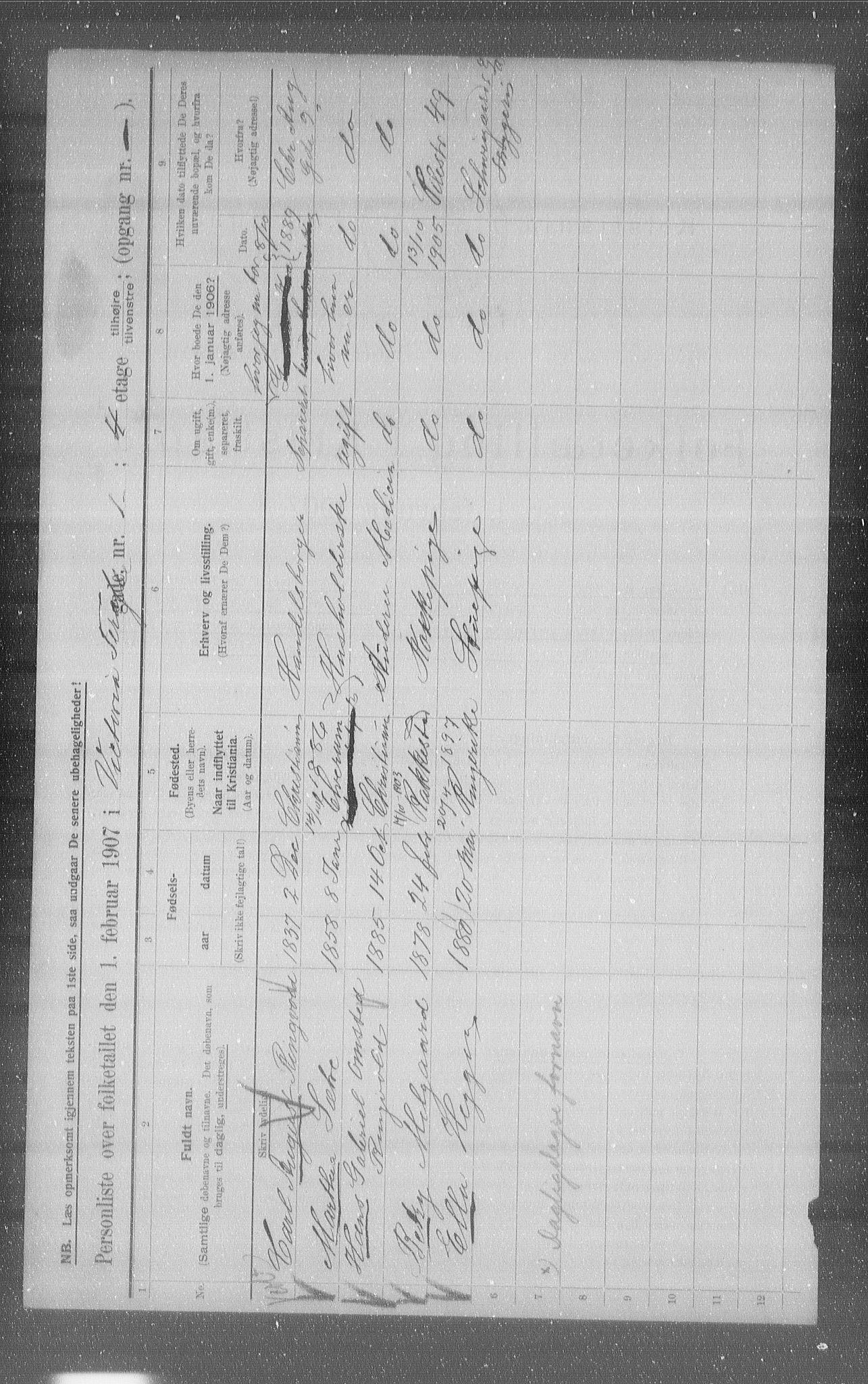 OBA, Municipal Census 1907 for Kristiania, 1907, p. 62802