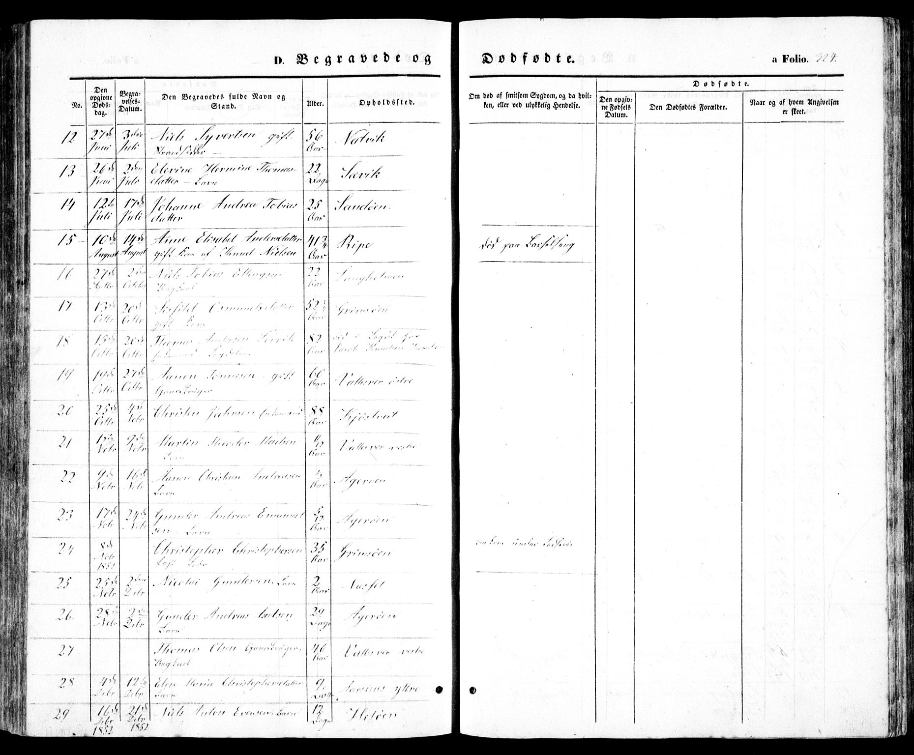 Høvåg sokneprestkontor, SAK/1111-0025/F/Fb/L0002: Parish register (copy) no. B 2, 1847-1869, p. 324
