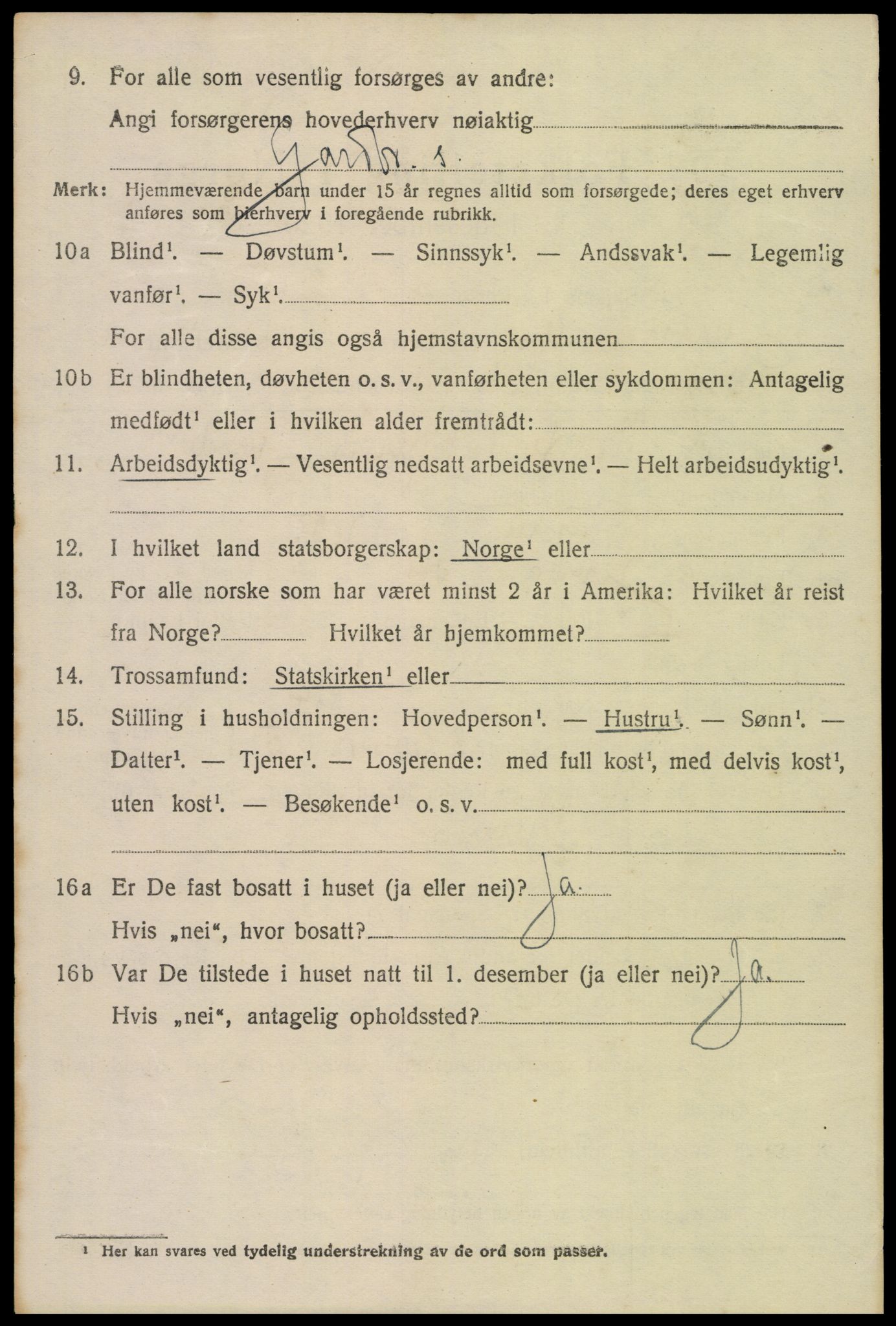 SAH, 1920 census for Lunner, 1920, p. 2874