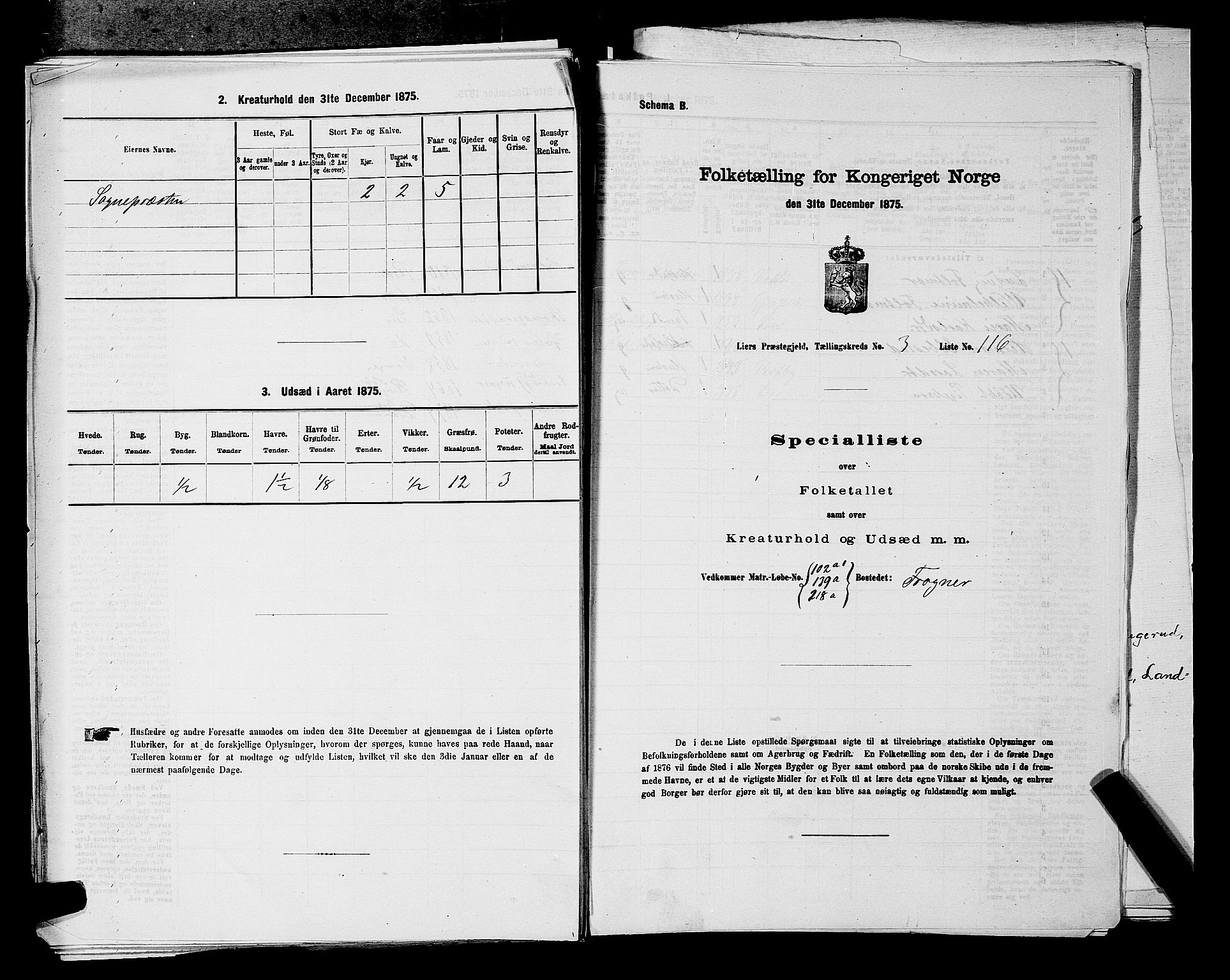 SAKO, 1875 census for 0626P Lier, 1875, p. 688