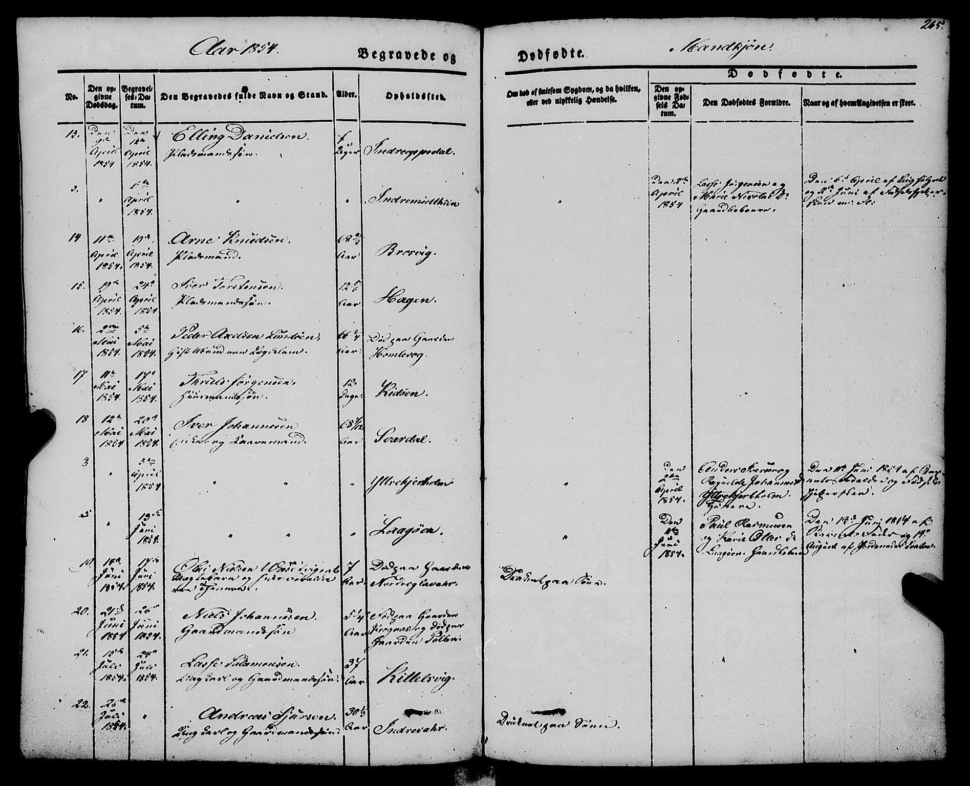 Gulen sokneprestembete, SAB/A-80201/H/Haa/Haaa/L0021: Parish register (official) no. A 21, 1848-1858, p. 265