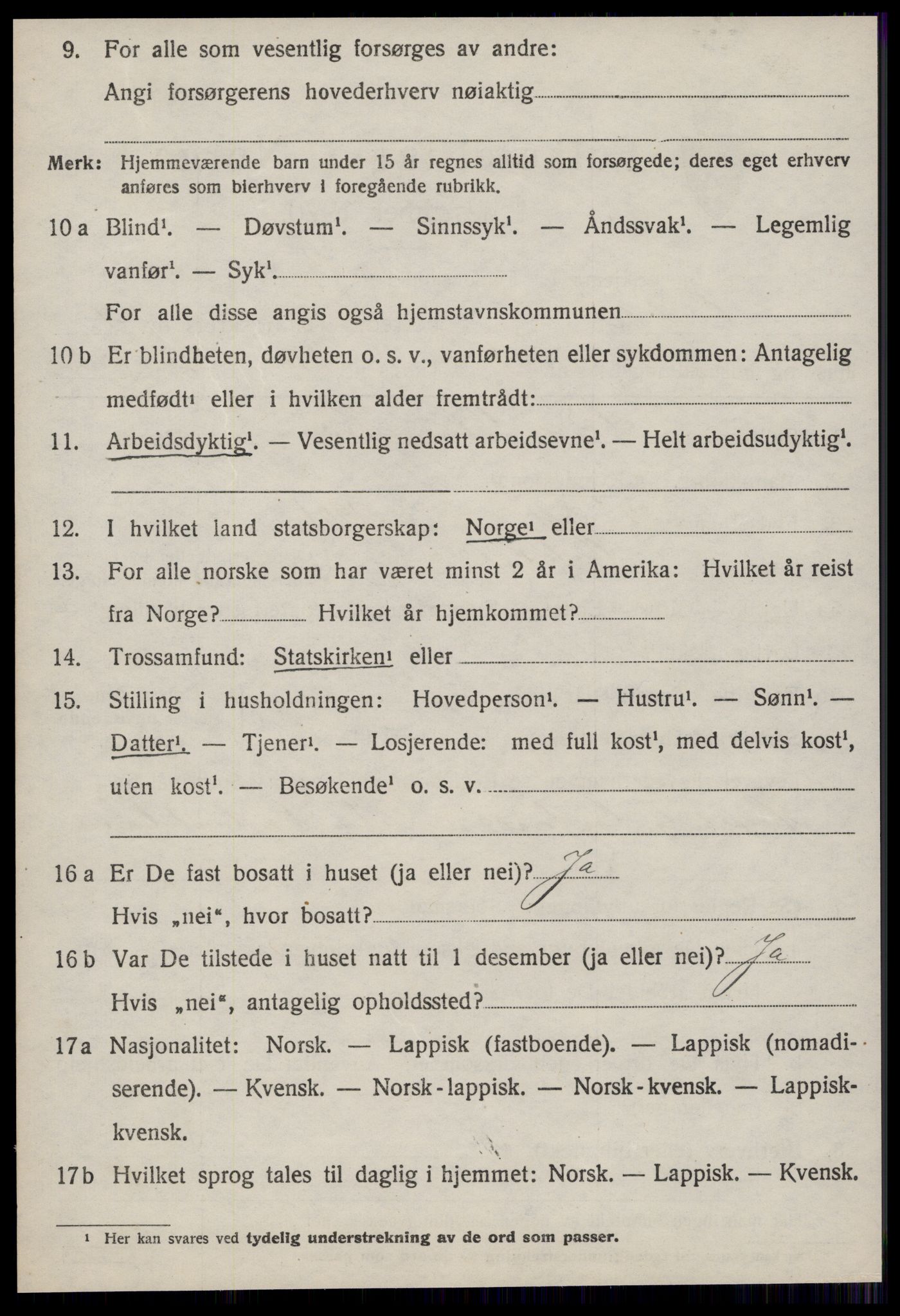 SAT, 1920 census for Orkdal, 1920, p. 5823