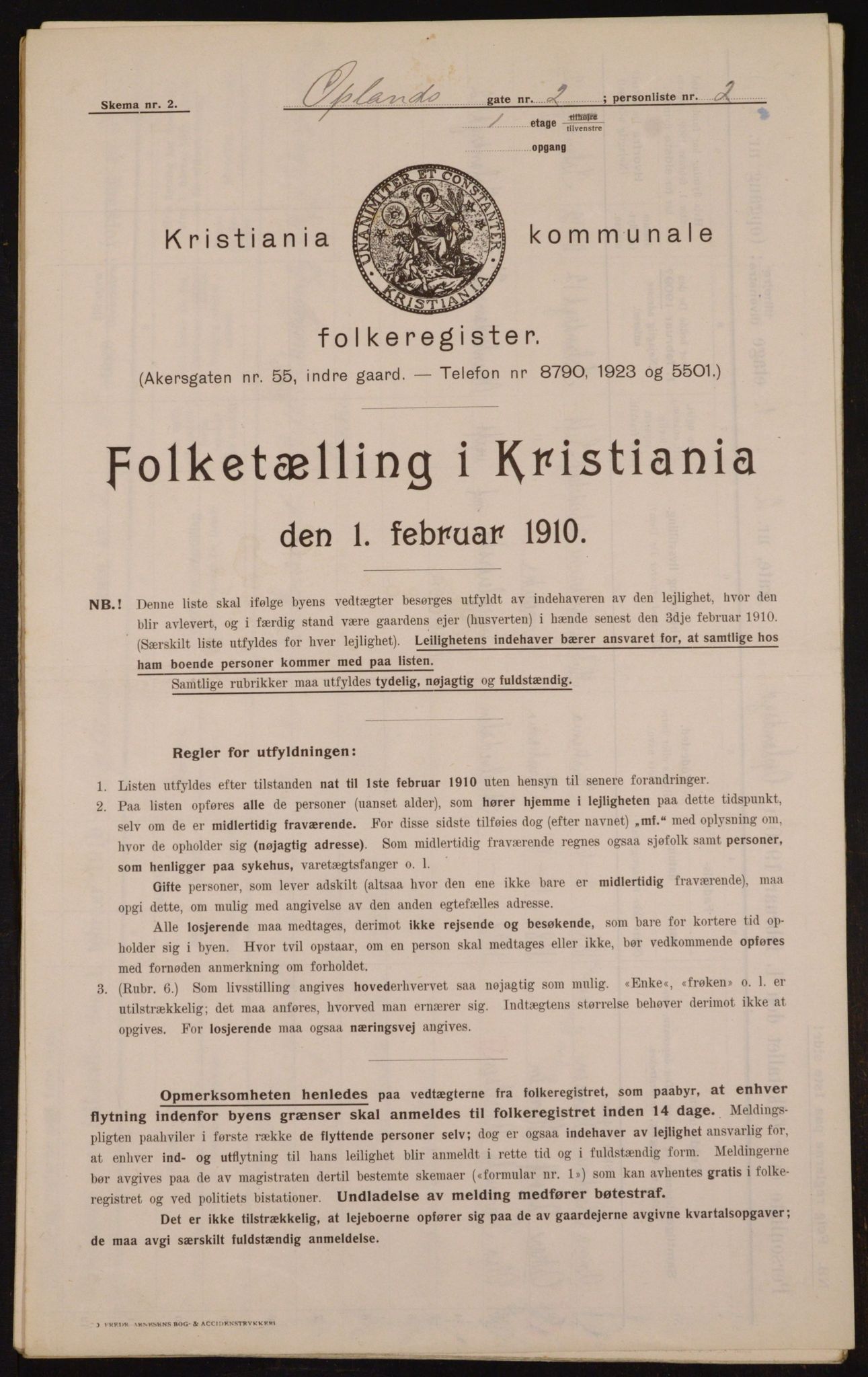 OBA, Municipal Census 1910 for Kristiania, 1910, p. 72967