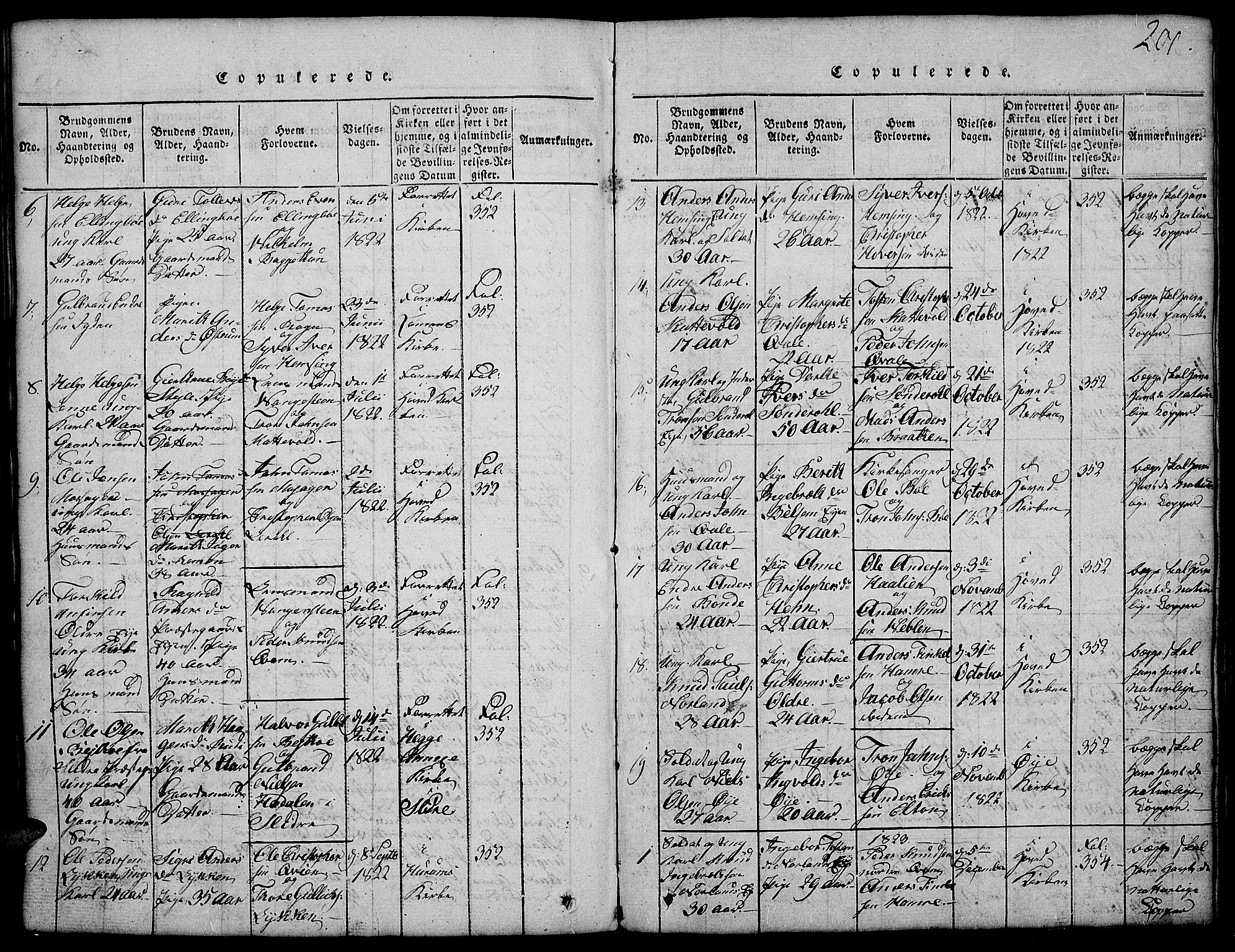 Vang prestekontor, Valdres, SAH/PREST-140/H/Hb/L0002: Parish register (copy) no. 2, 1814-1889, p. 201