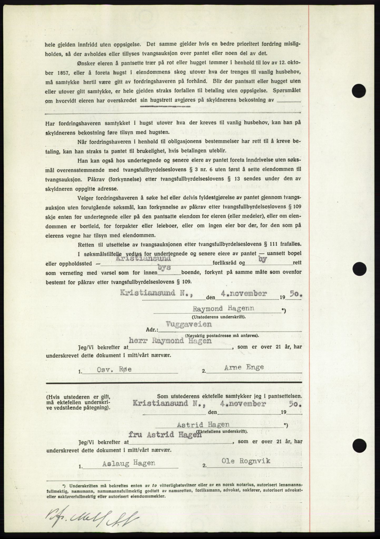 Nordmøre sorenskriveri, AV/SAT-A-4132/1/2/2Ca: Mortgage book no. B106, 1950-1950, Diary no: : 3401/1950