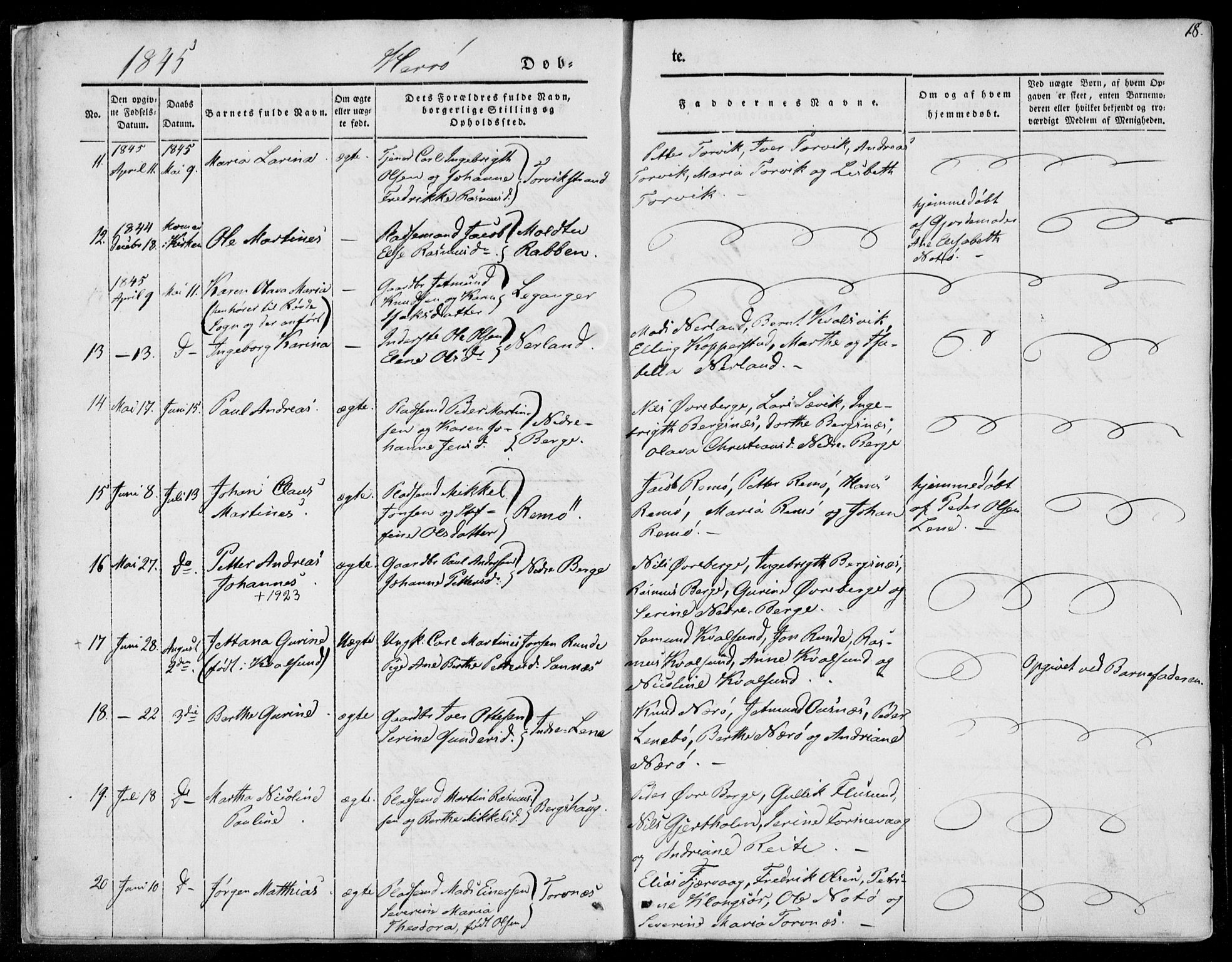 Ministerialprotokoller, klokkerbøker og fødselsregistre - Møre og Romsdal, AV/SAT-A-1454/507/L0070: Parish register (official) no. 507A05, 1842-1873, p. 18