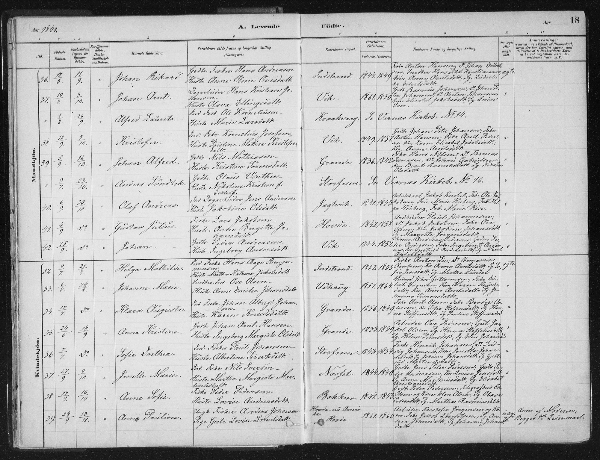 Ministerialprotokoller, klokkerbøker og fødselsregistre - Sør-Trøndelag, SAT/A-1456/659/L0739: Parish register (official) no. 659A09, 1879-1893, p. 18