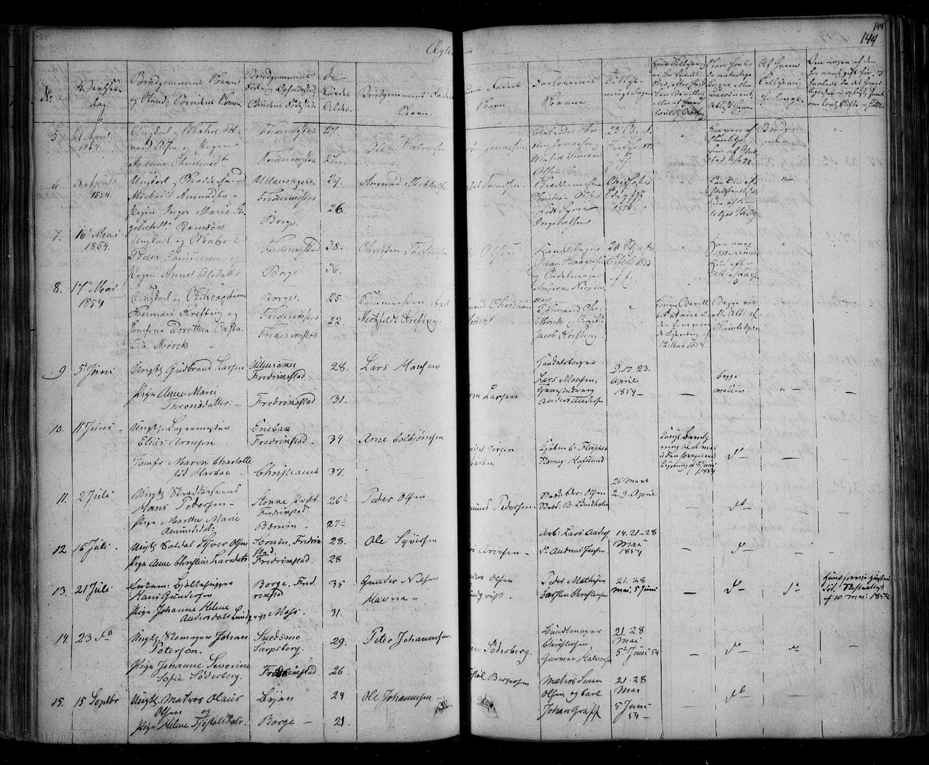 Fredrikstad prestekontor Kirkebøker, AV/SAO-A-11082/F/Fa/L0005: Parish register (official) no. 5, 1835-1856, p. 144