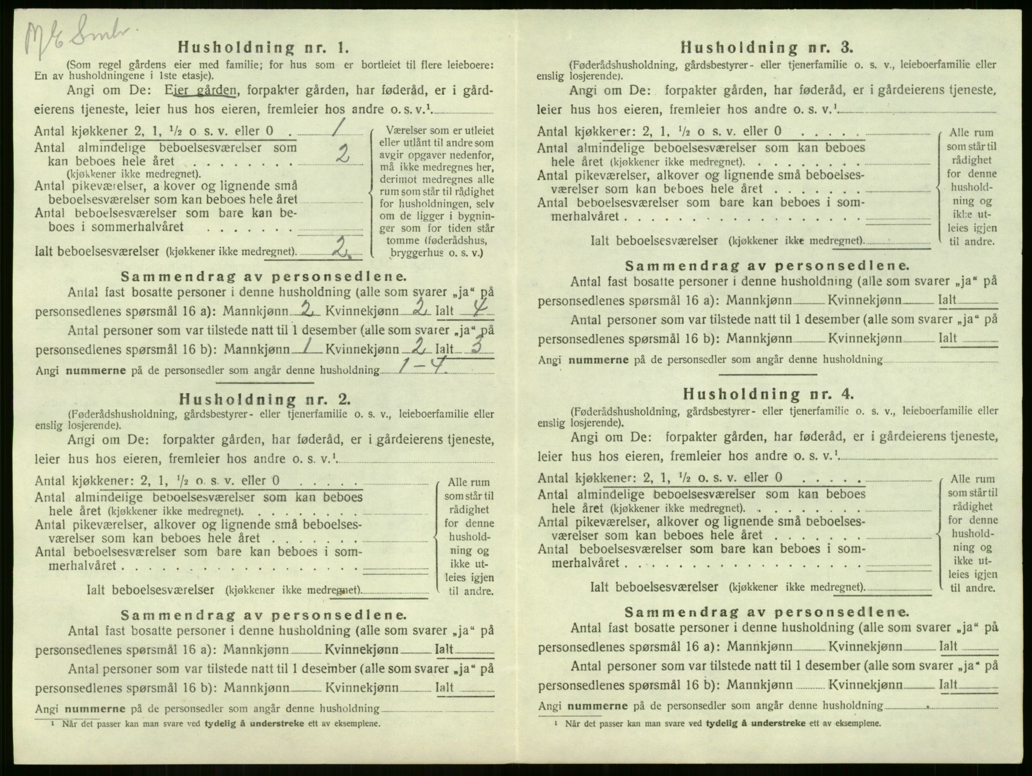 SAKO, 1920 census for Sandeherred, 1920, p. 3747