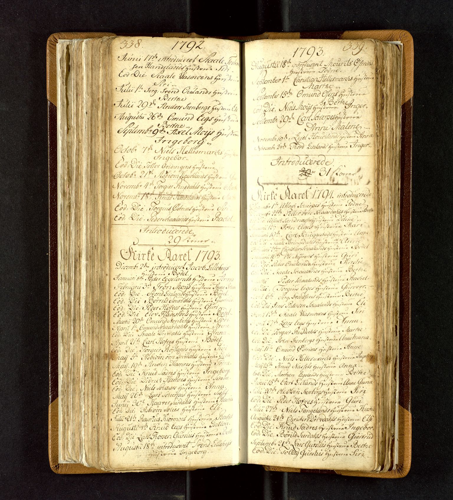 Lund sokneprestkontor, SAST/A-101809/S06/L0003: Parish register (official) no. A 3, 1761-1801, p. 338-339