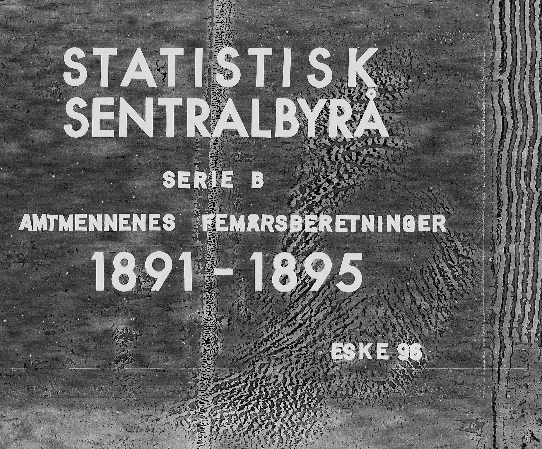 Statistisk sentralbyrå, Næringsøkonomiske emner, Generelt - Amtmennenes femårsberetninger, AV/RA-S-2233/F/Fa/L0096: --, 1896-1900, p. 1