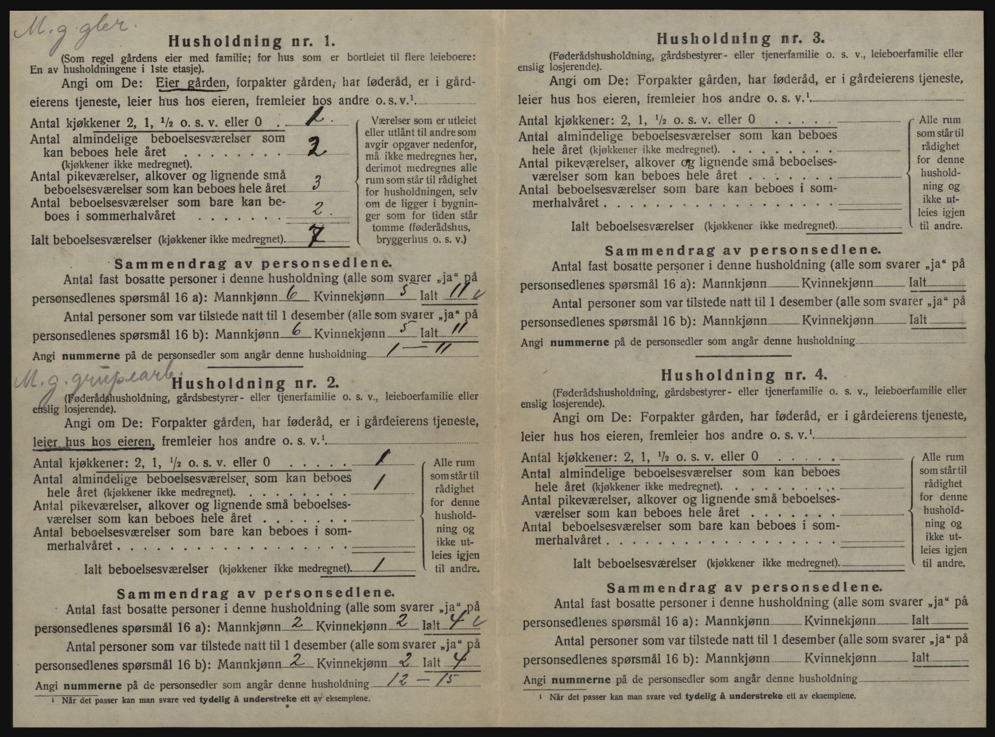 SAT, 1920 census for Tydal, 1920, p. 298