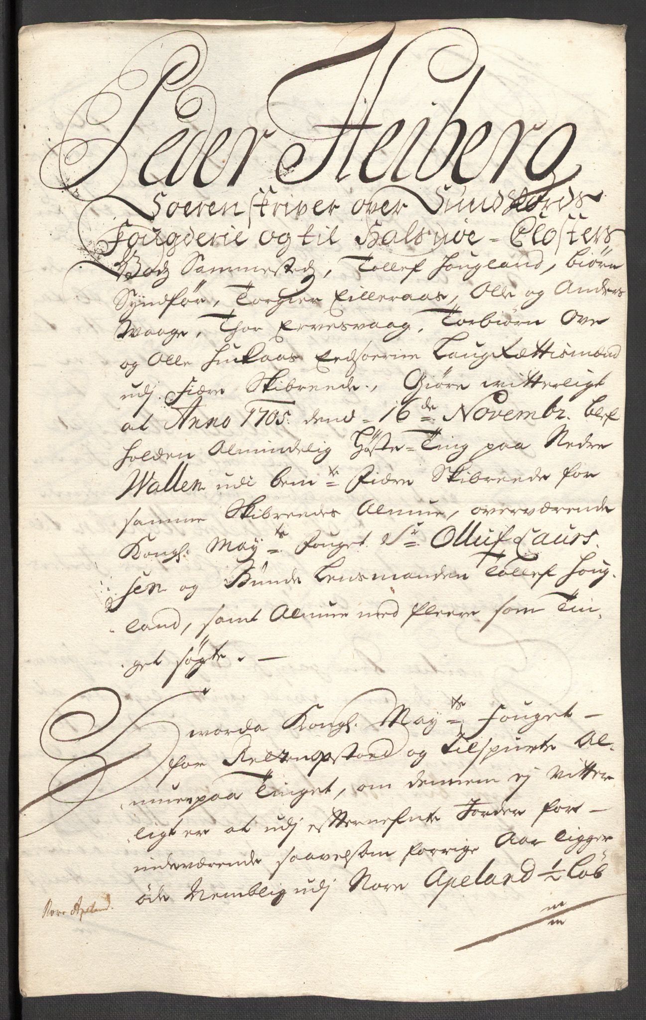 Rentekammeret inntil 1814, Reviderte regnskaper, Fogderegnskap, AV/RA-EA-4092/R48/L2983: Fogderegnskap Sunnhordland og Hardanger, 1705, p. 207