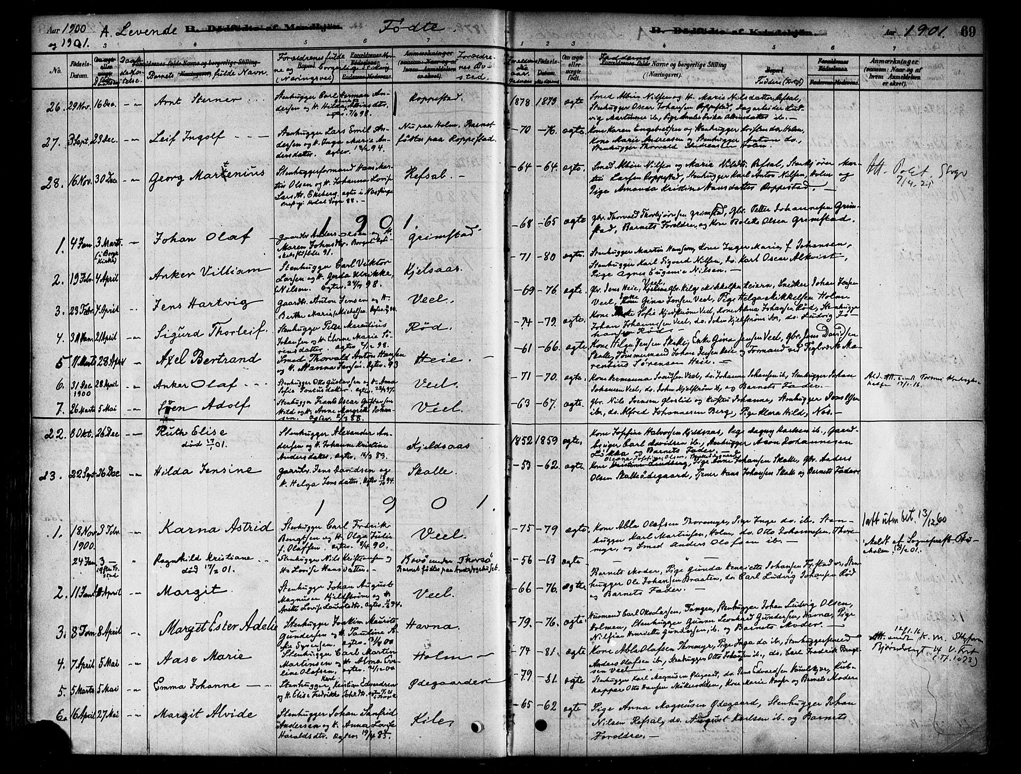 Borge prestekontor Kirkebøker, SAO/A-10903/F/Fb/L0003: Parish register (official) no. II 3, 1878-1902, p. 69