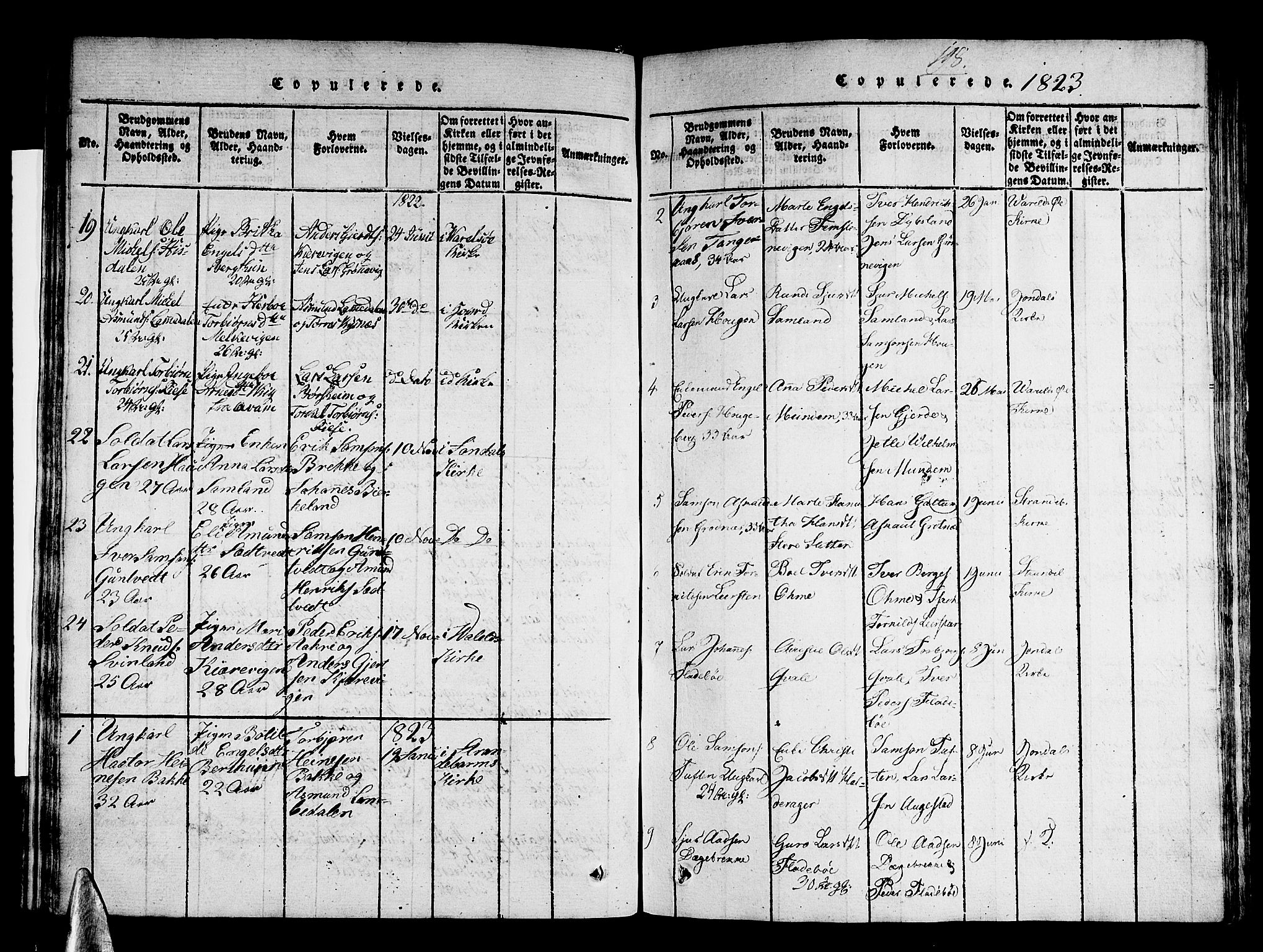 Strandebarm sokneprestembete, AV/SAB-A-78401/H/Haa: Parish register (official) no. A 5, 1816-1826, p. 198