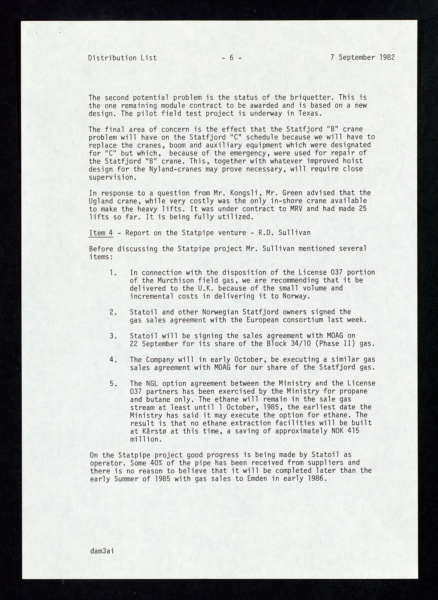 Pa 1578 - Mobil Exploration Norway Incorporated, AV/SAST-A-102024/4/D/Da/L0168: Sak og korrespondanse og styremøter, 1973-1986, p. 170