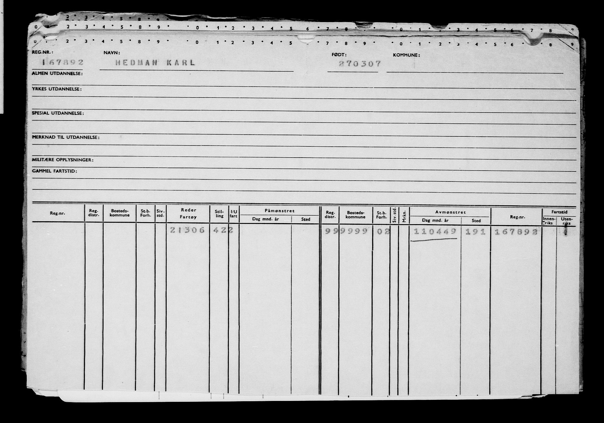 Direktoratet for sjømenn, AV/RA-S-3545/G/Gb/L0070: Hovedkort, 1907, p. 314