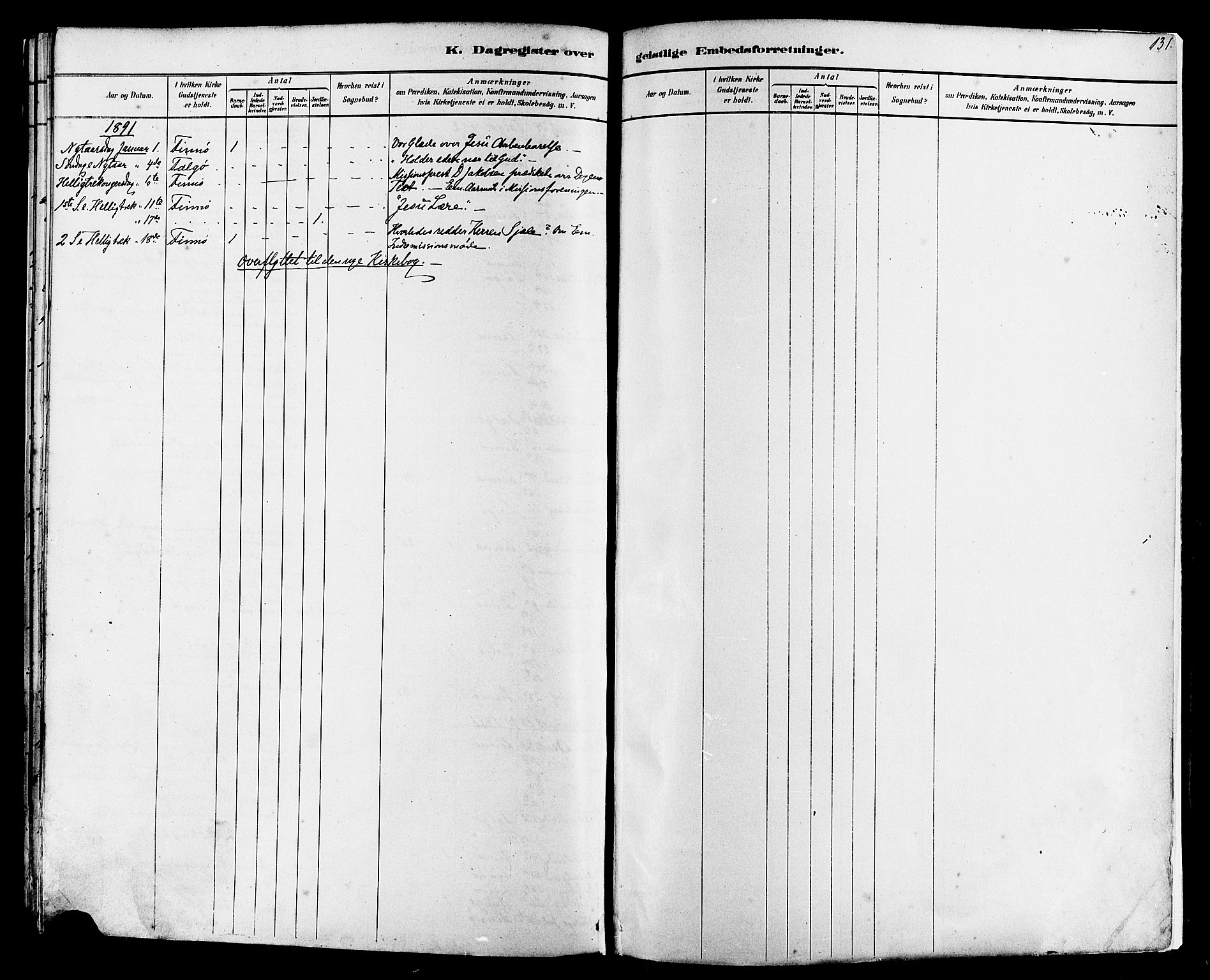 Finnøy sokneprestkontor, SAST/A-101825/H/Ha/Haa/L0010: Parish register (official) no. A 10, 1879-1890, p. 131