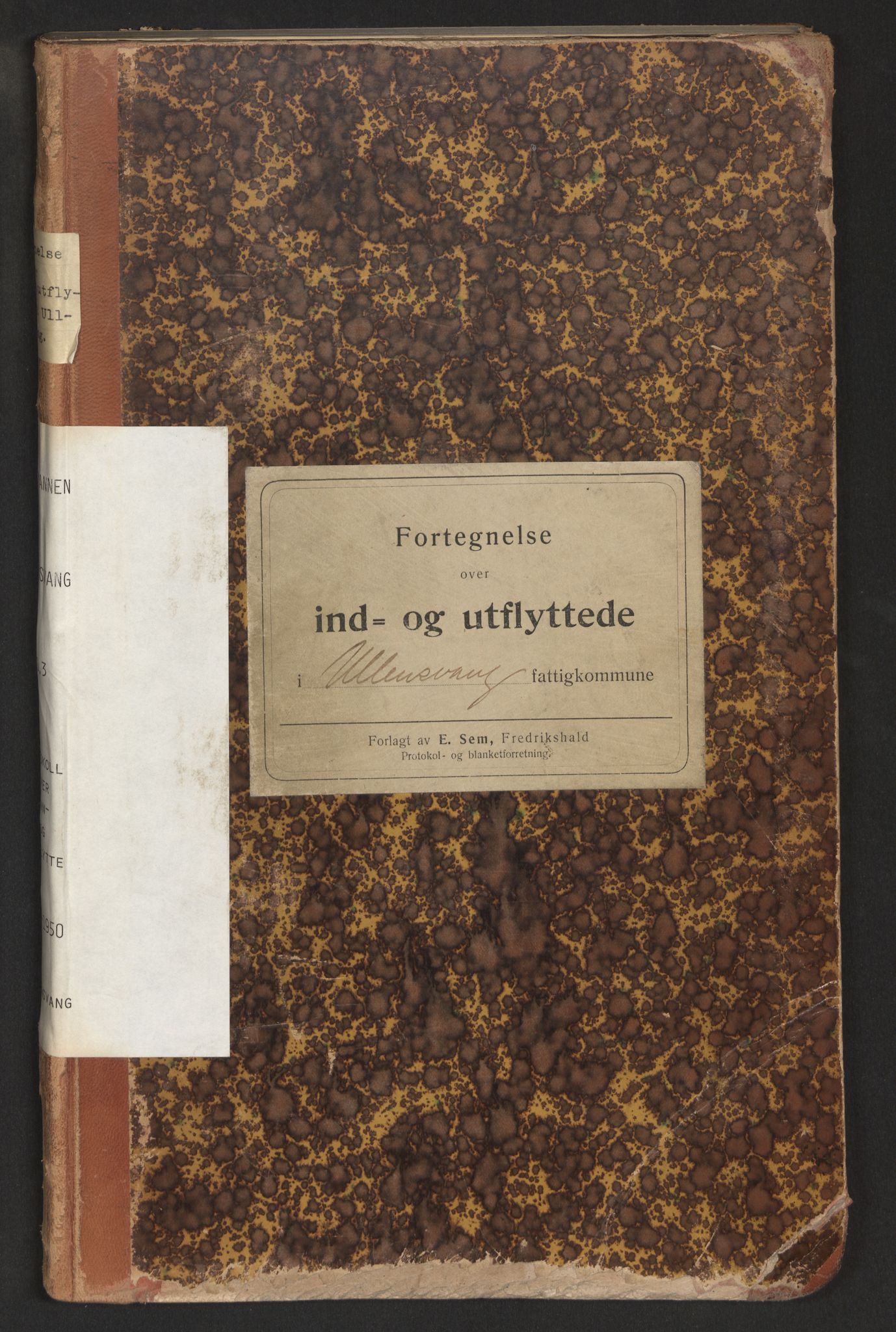 Lensmannen i Ullensvang, SAB/A-35501/0020/L0003: Protokoll over inn- og utflytte, Ullensvang, 1937-1950