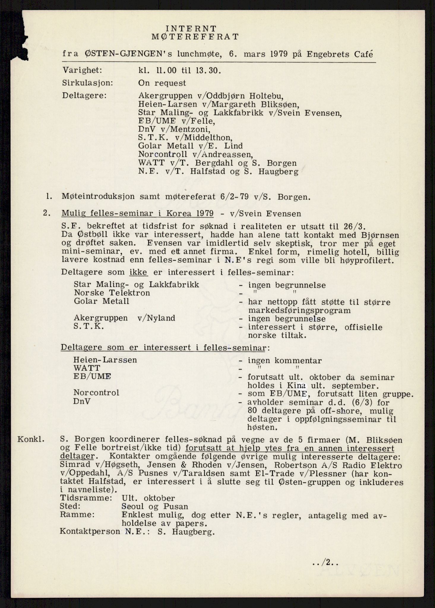 "17-Gruppen Kina", AV/RA-PA-1688/A/L0001: Møtereferater, 1979-1986, p. 8