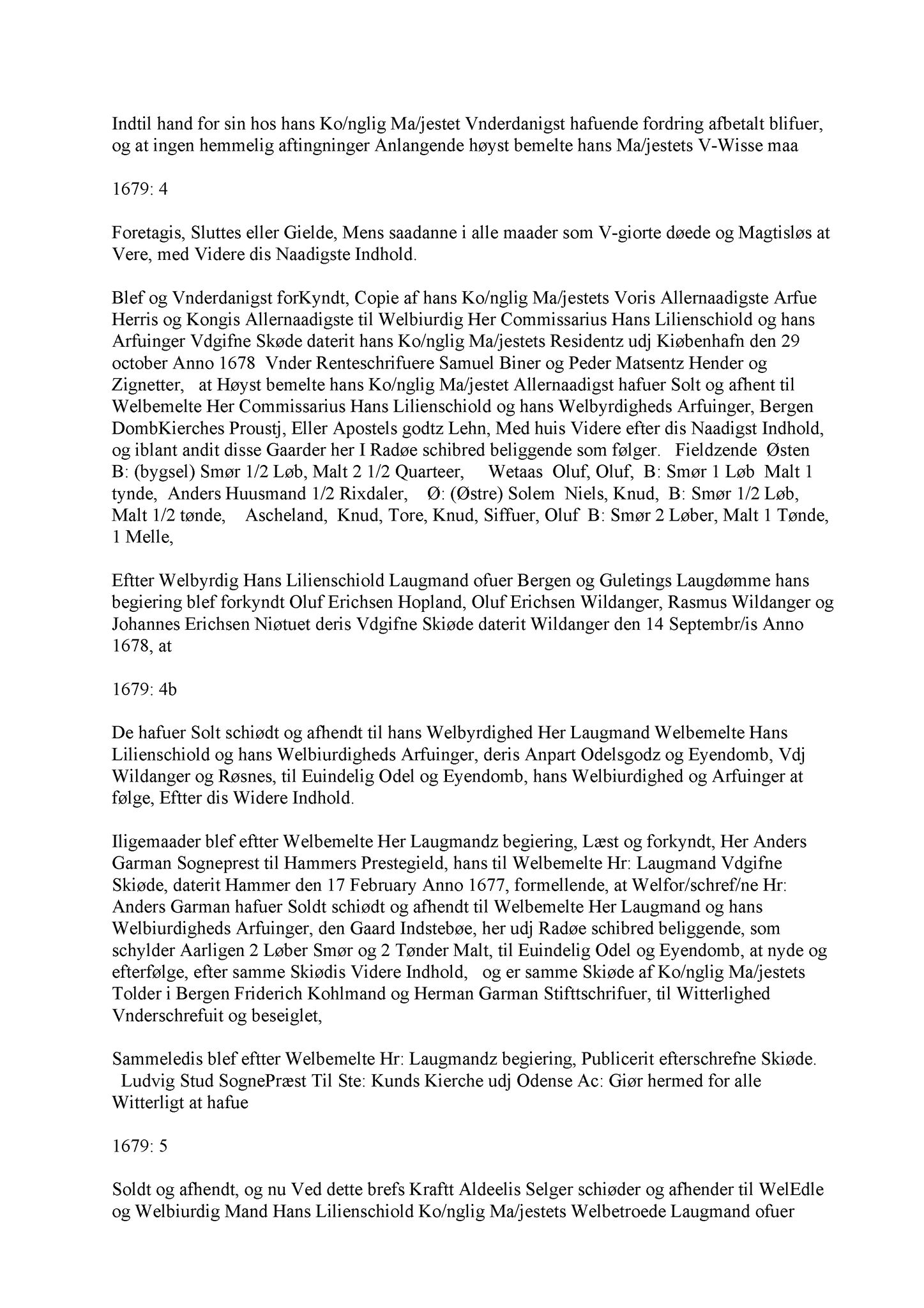 Samling av fulltekstavskrifter, SAB/FULLTEKST/A/12/0120: Nordhordland sorenskriveri, tingbok nr. A 18, 1679