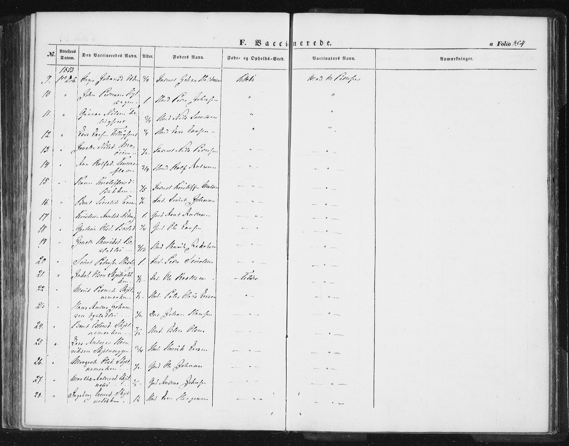 Ministerialprotokoller, klokkerbøker og fødselsregistre - Sør-Trøndelag, SAT/A-1456/618/L0441: Parish register (official) no. 618A05, 1843-1862, p. 354