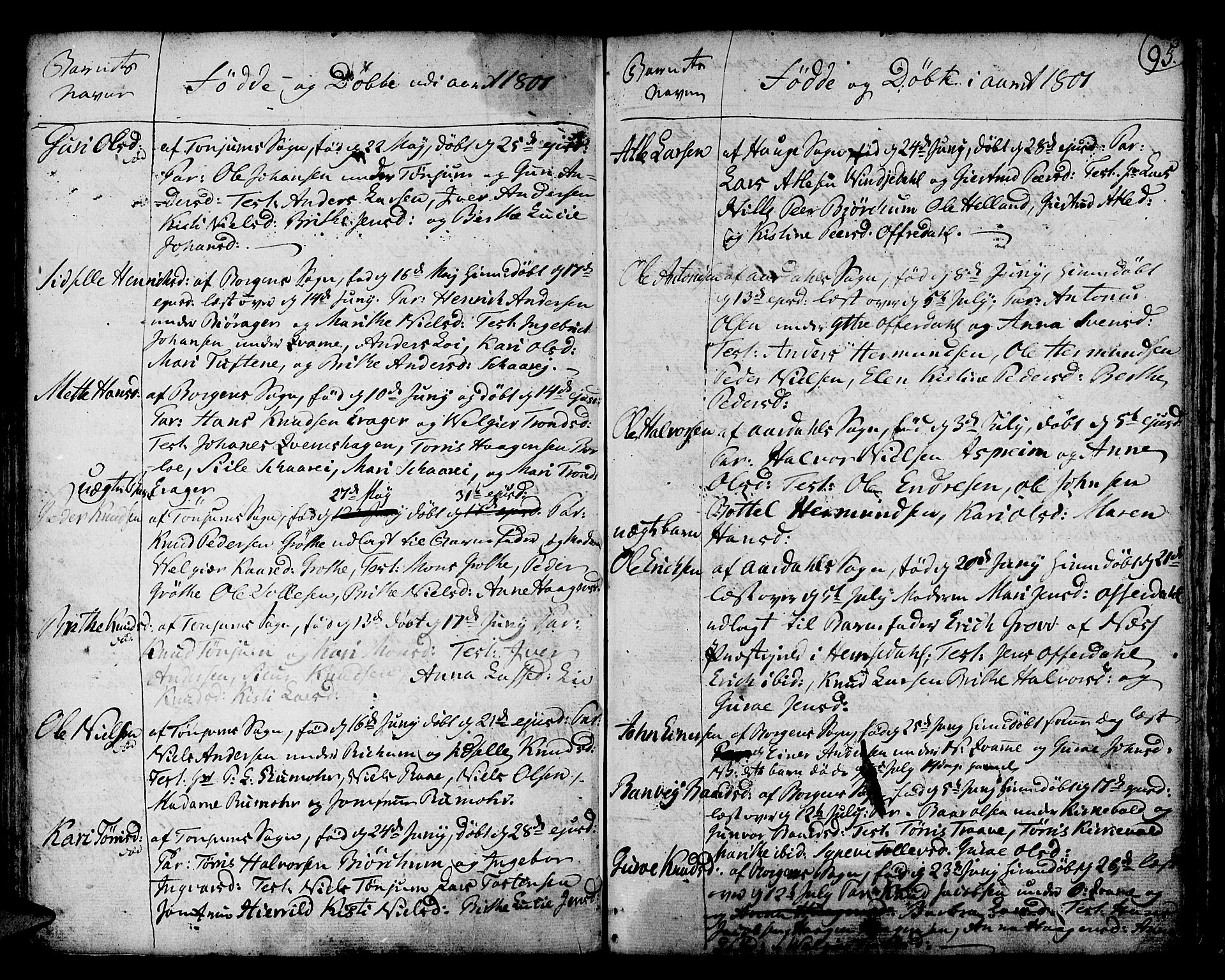 Lærdal sokneprestembete, AV/SAB-A-81201: Parish register (official) no. A 3, 1783-1804, p. 95