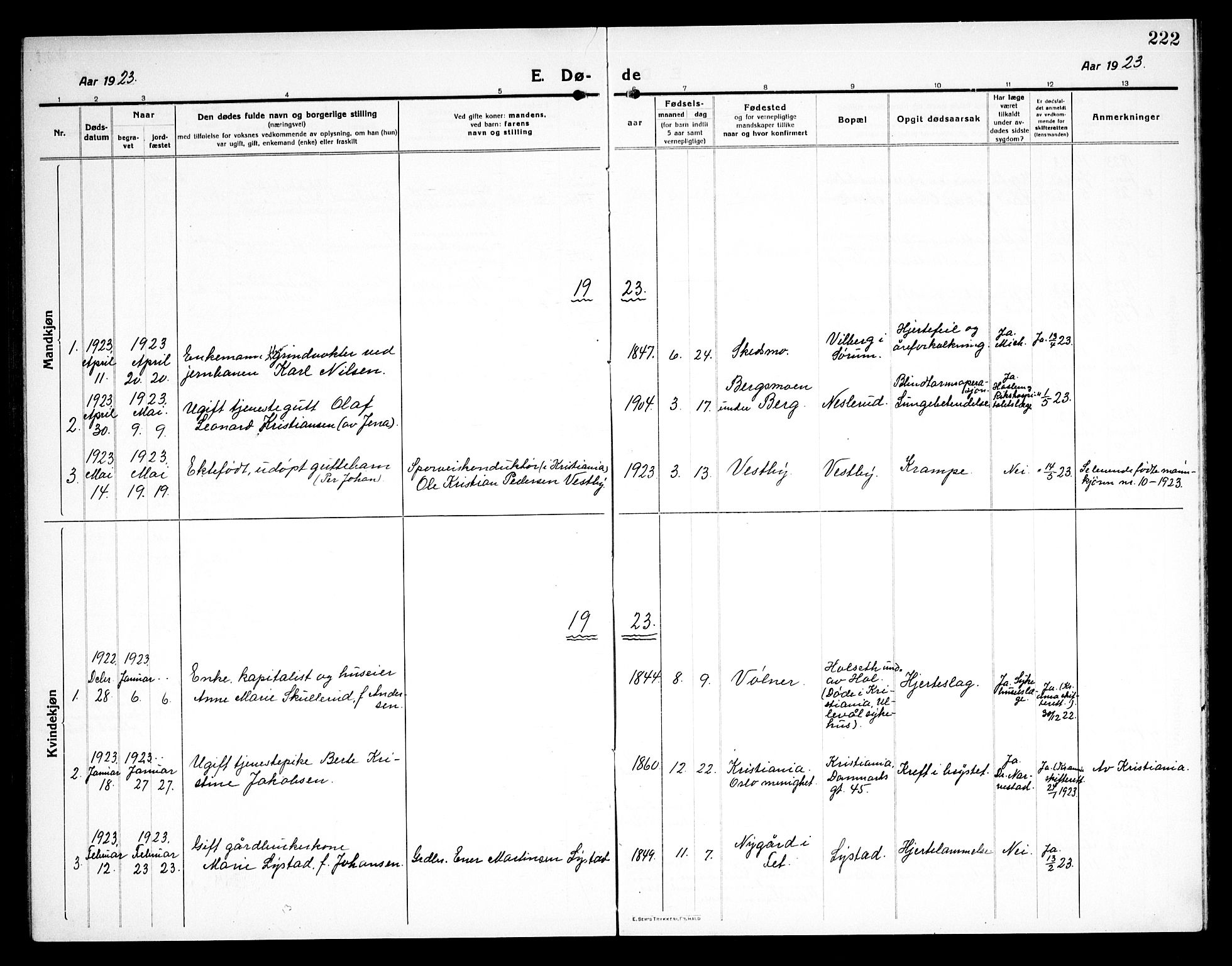 Sørum prestekontor Kirkebøker, AV/SAO-A-10303/G/Ga/L0008: Parish register (copy) no. I 8, 1917-1934, p. 222