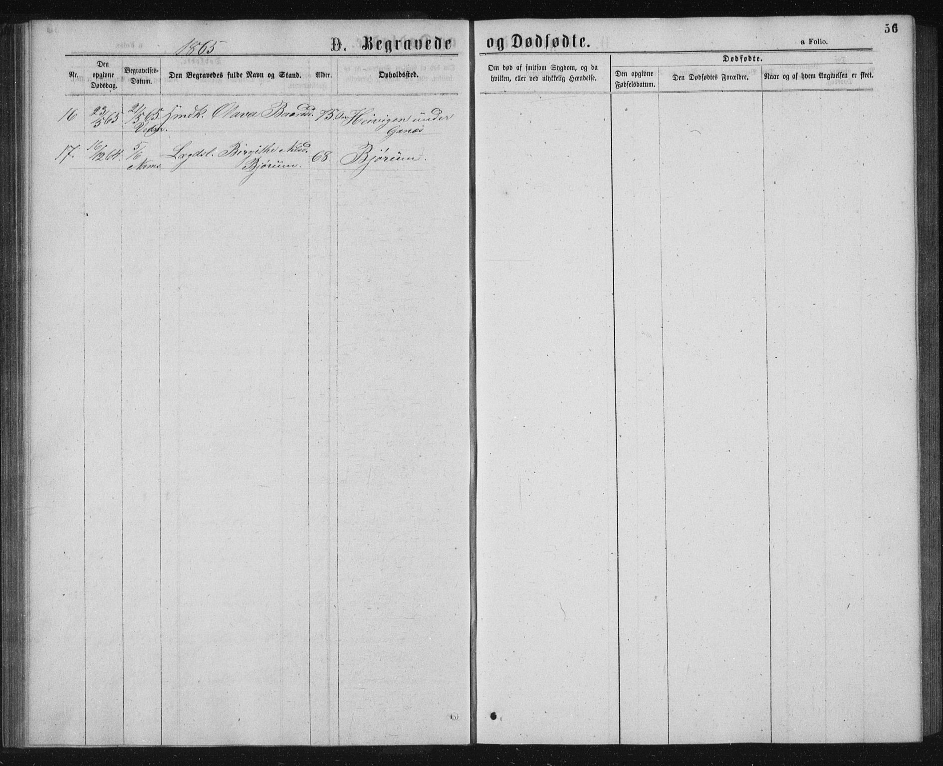Ministerialprotokoller, klokkerbøker og fødselsregistre - Nord-Trøndelag, SAT/A-1458/768/L0569: Parish register (official) no. 768A04, 1836-1865, p. 56