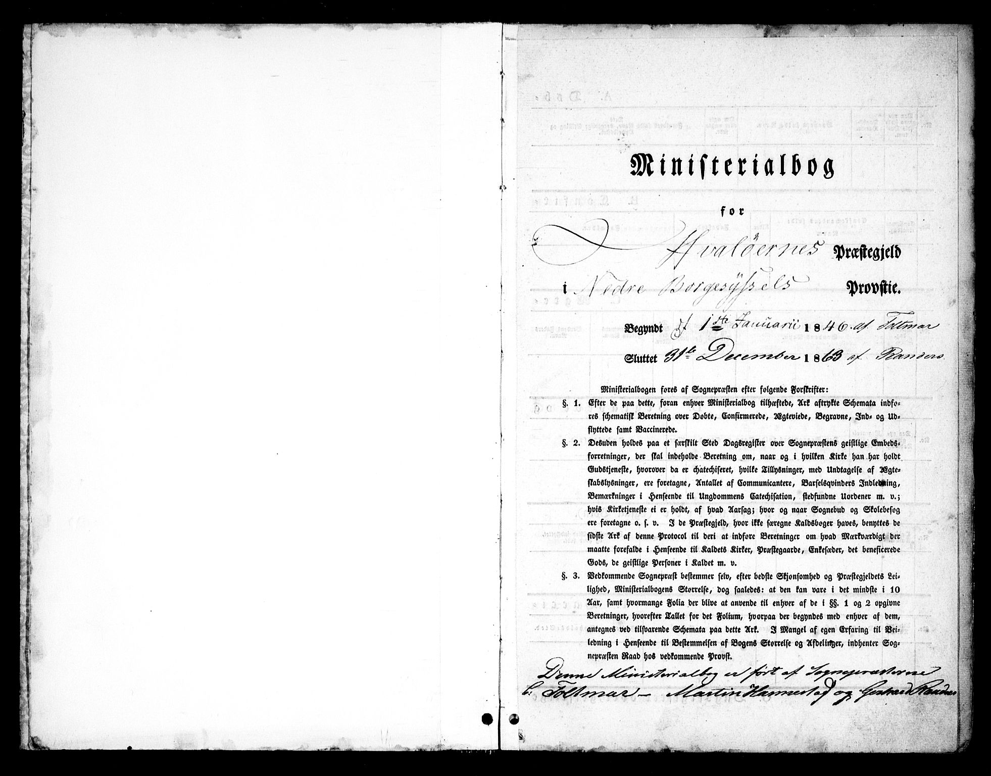 Hvaler prestekontor Kirkebøker, SAO/A-2001/F/Fa/L0006: Parish register (official) no. I 6, 1846-1863