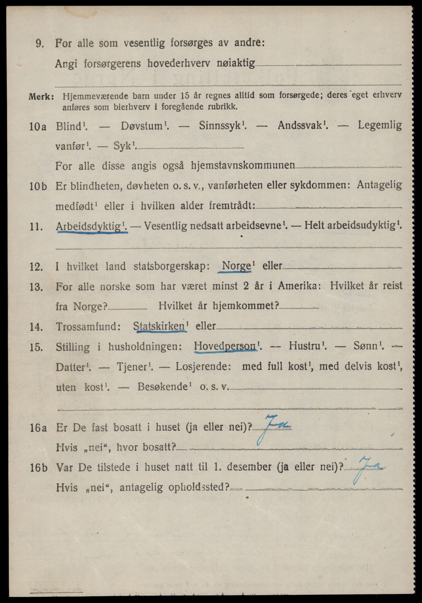 SAT, 1920 census for Vestnes, 1920, p. 3740
