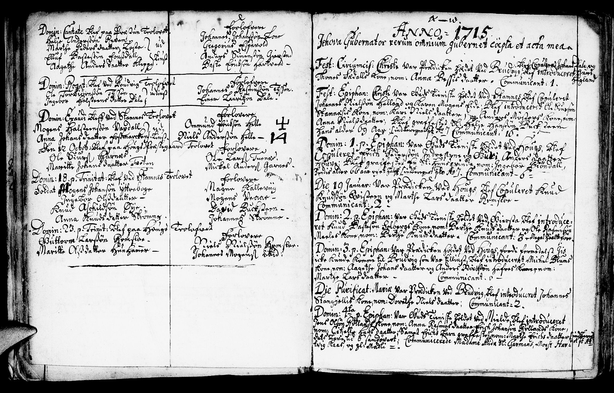 Haus sokneprestembete, SAB/A-75601/H/Haa: Parish register (official) no. A 3, 1713-1722